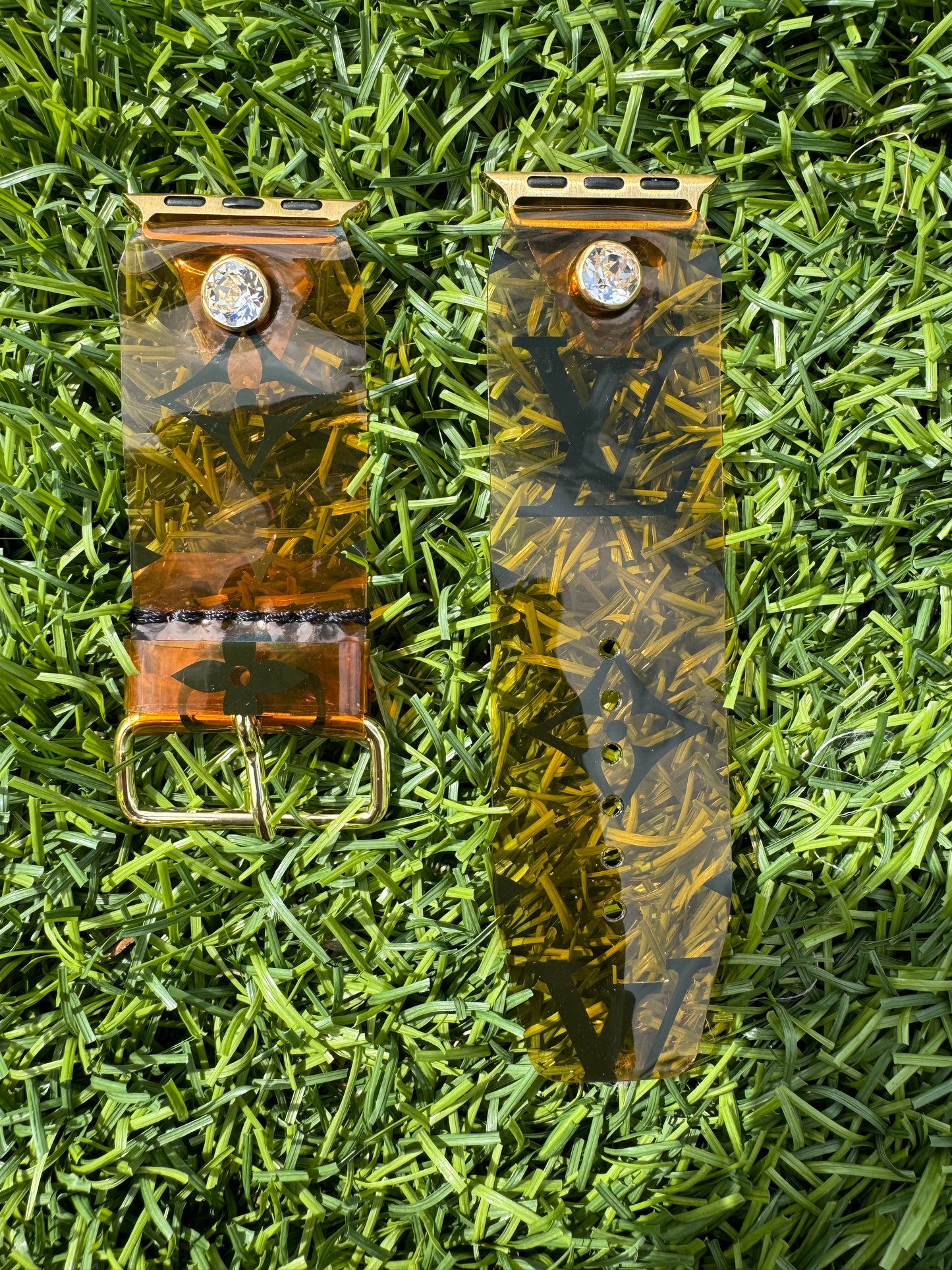 Correa impermeable naranja LV auténtica