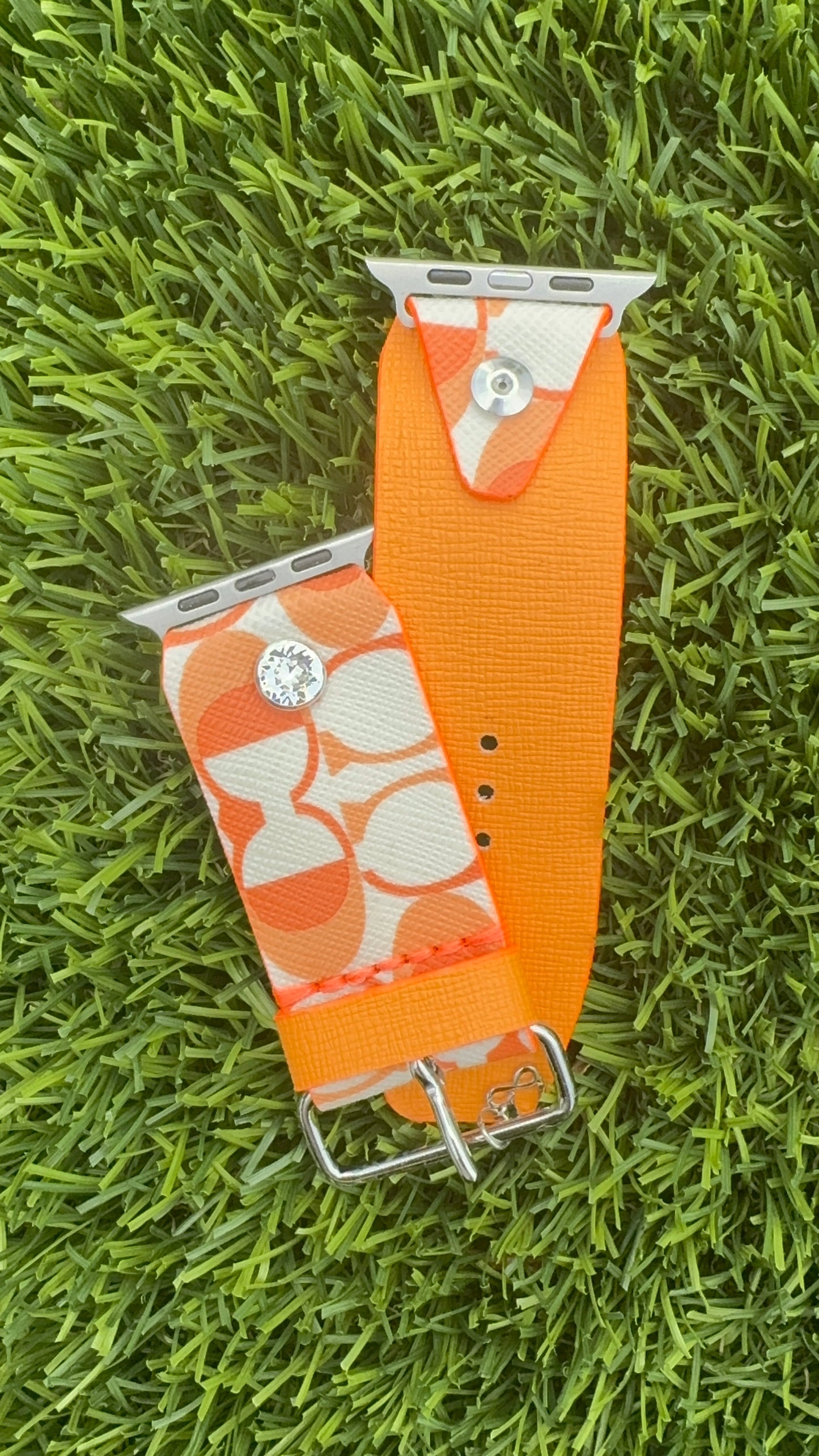 Authentic Coach Orange Monogram