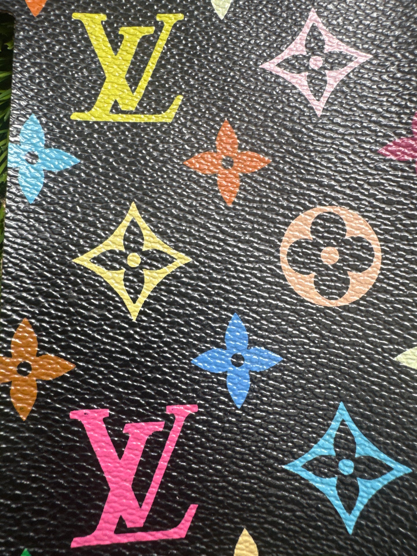 Authentic Upcycled LV Black Multicolor