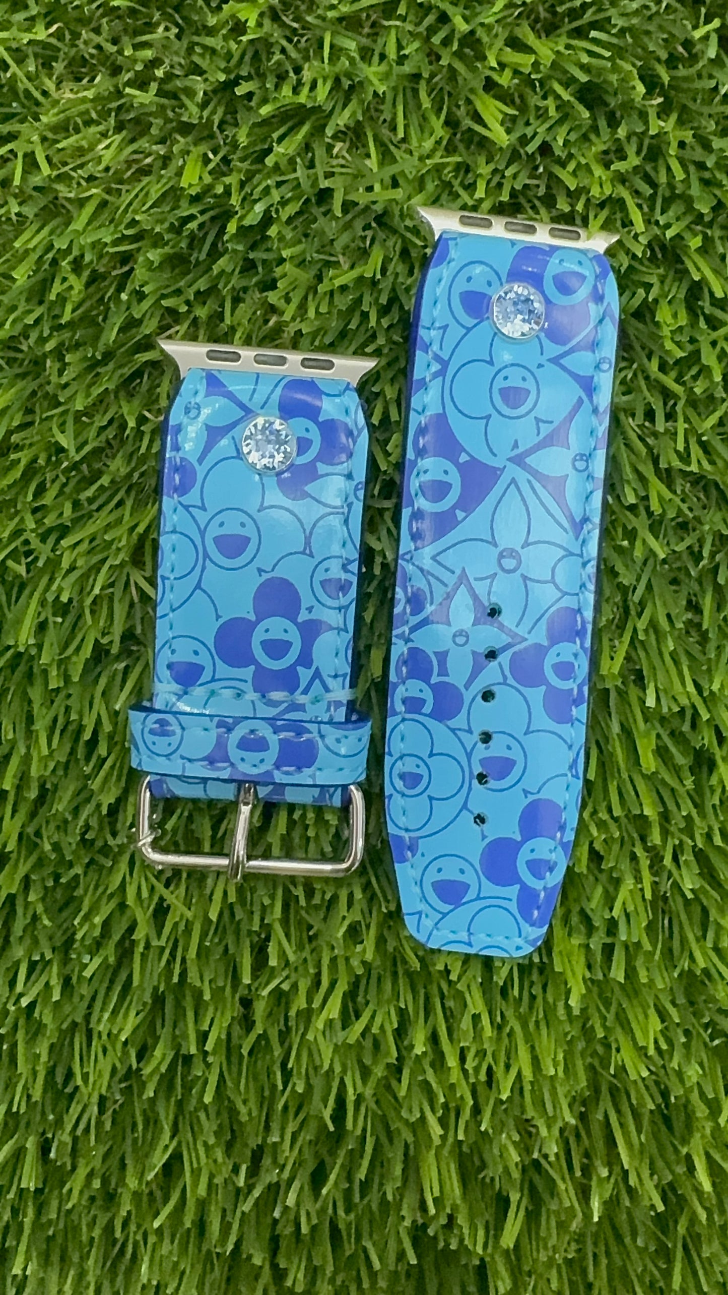 Authentic Upcycled LV Blue Cosmic Blossom
