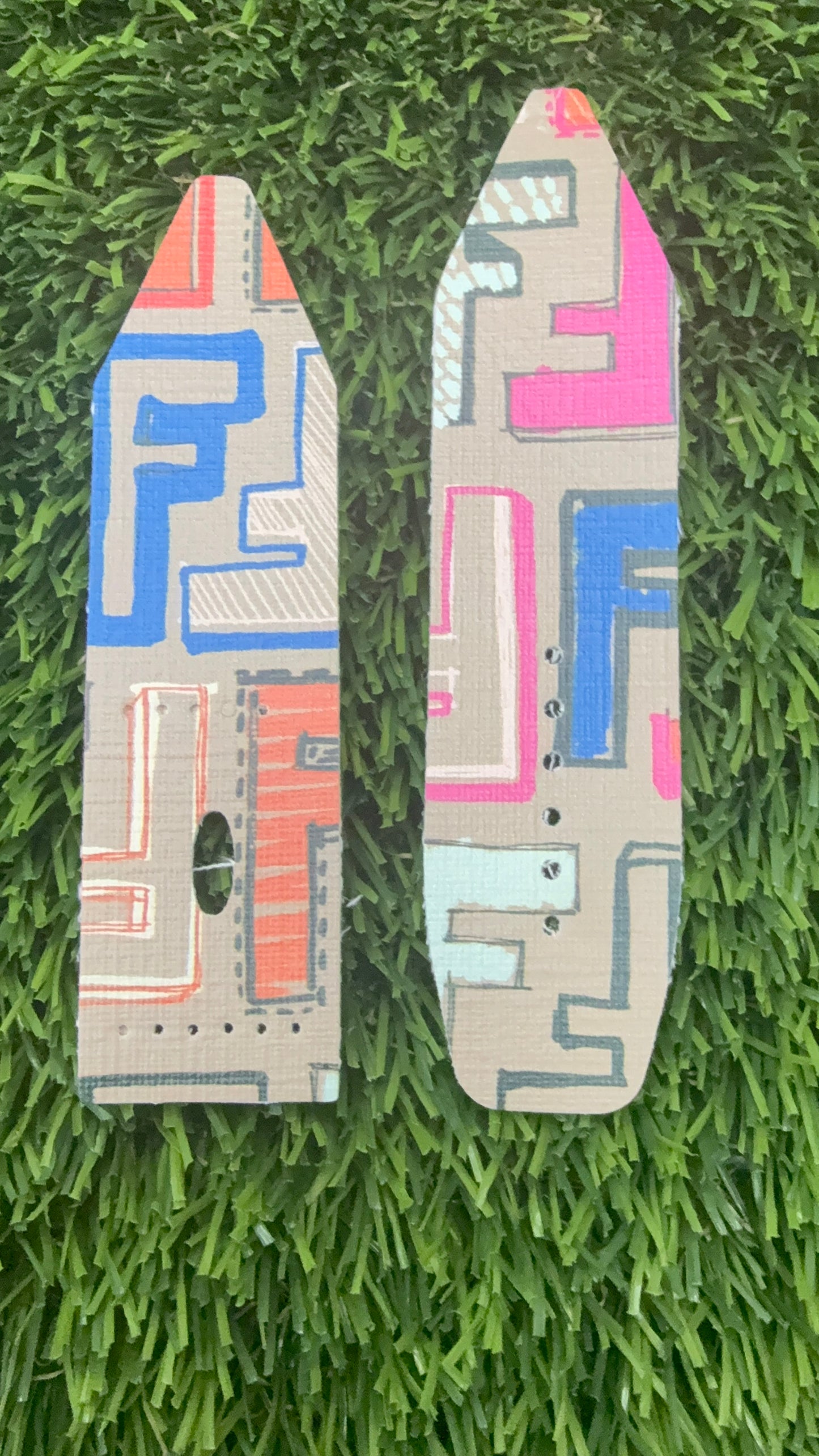 LC-Beta-Vertical F-Authentic Upcycled Tan Colorful Fendi