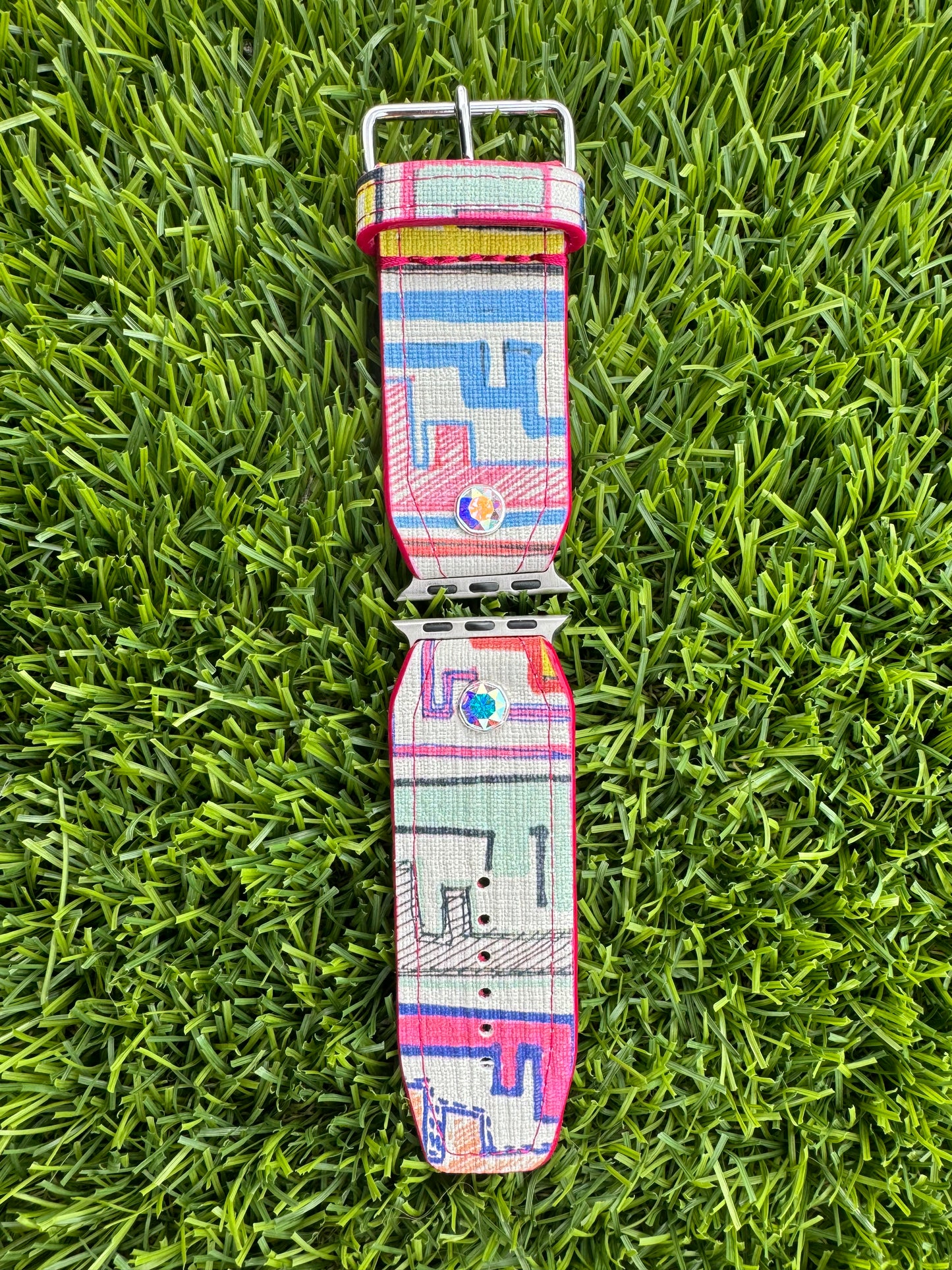 Auténtico Fendi blanco colorido reciclado