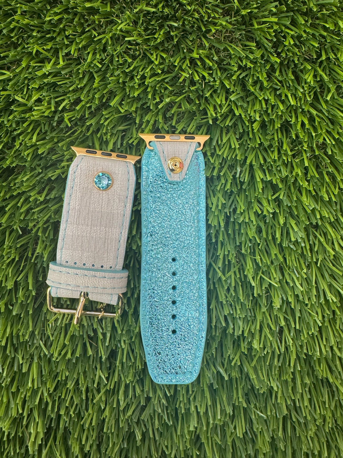 OTD- Beta- Turquoise-Authentic Upcycled Ivory Fendi