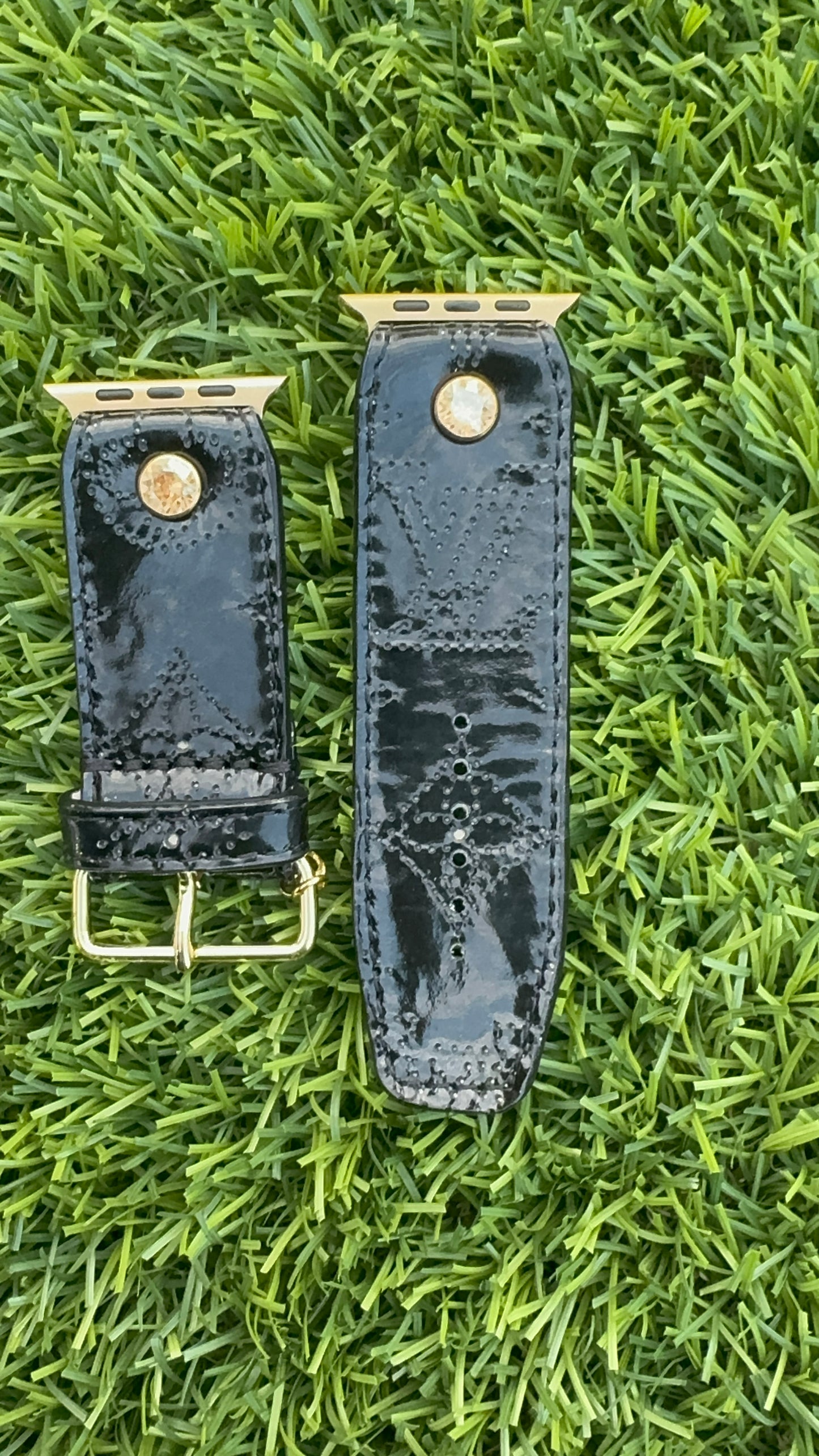 Authentic Upcycled LV Patent Black Mahina