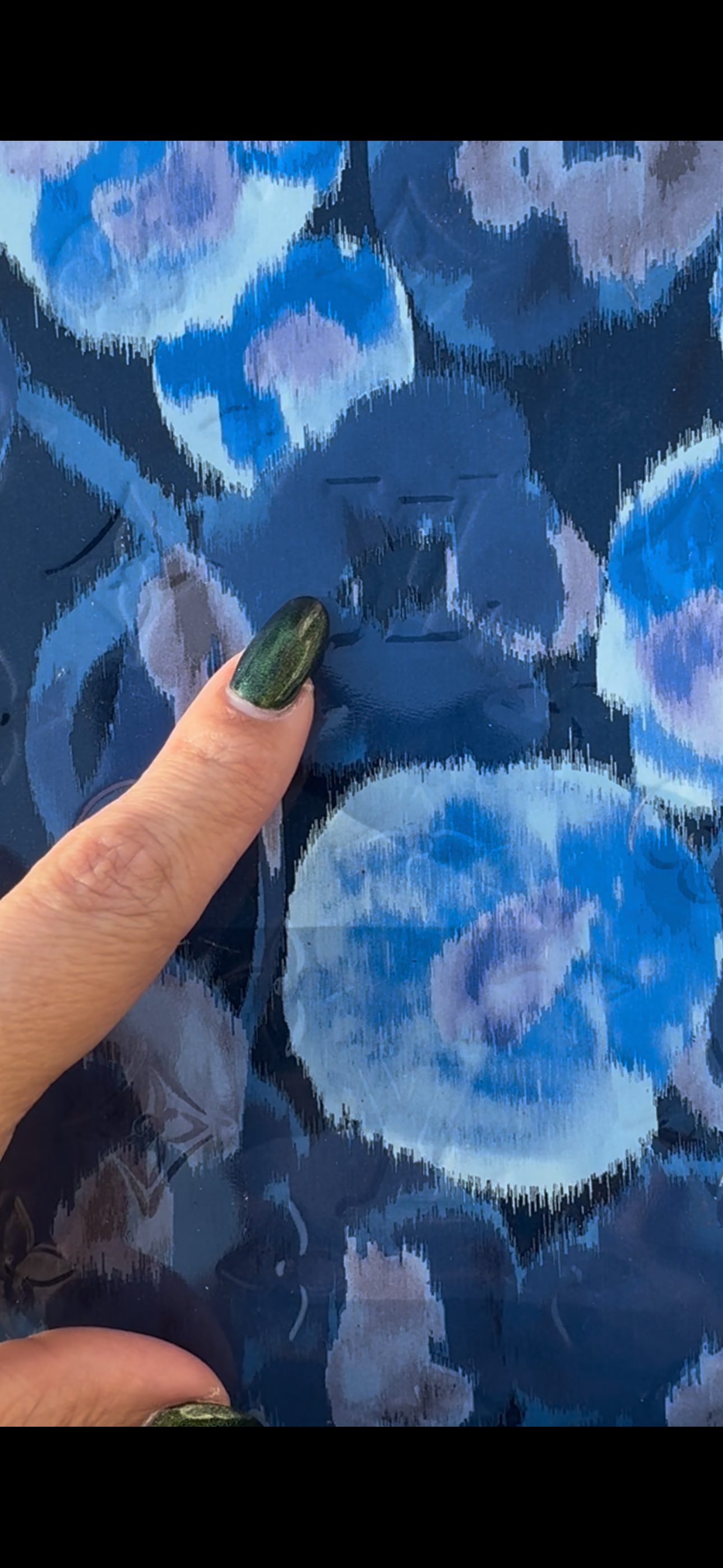 Authentic Upcycled LV Rare Blue Floral iKat Vernis