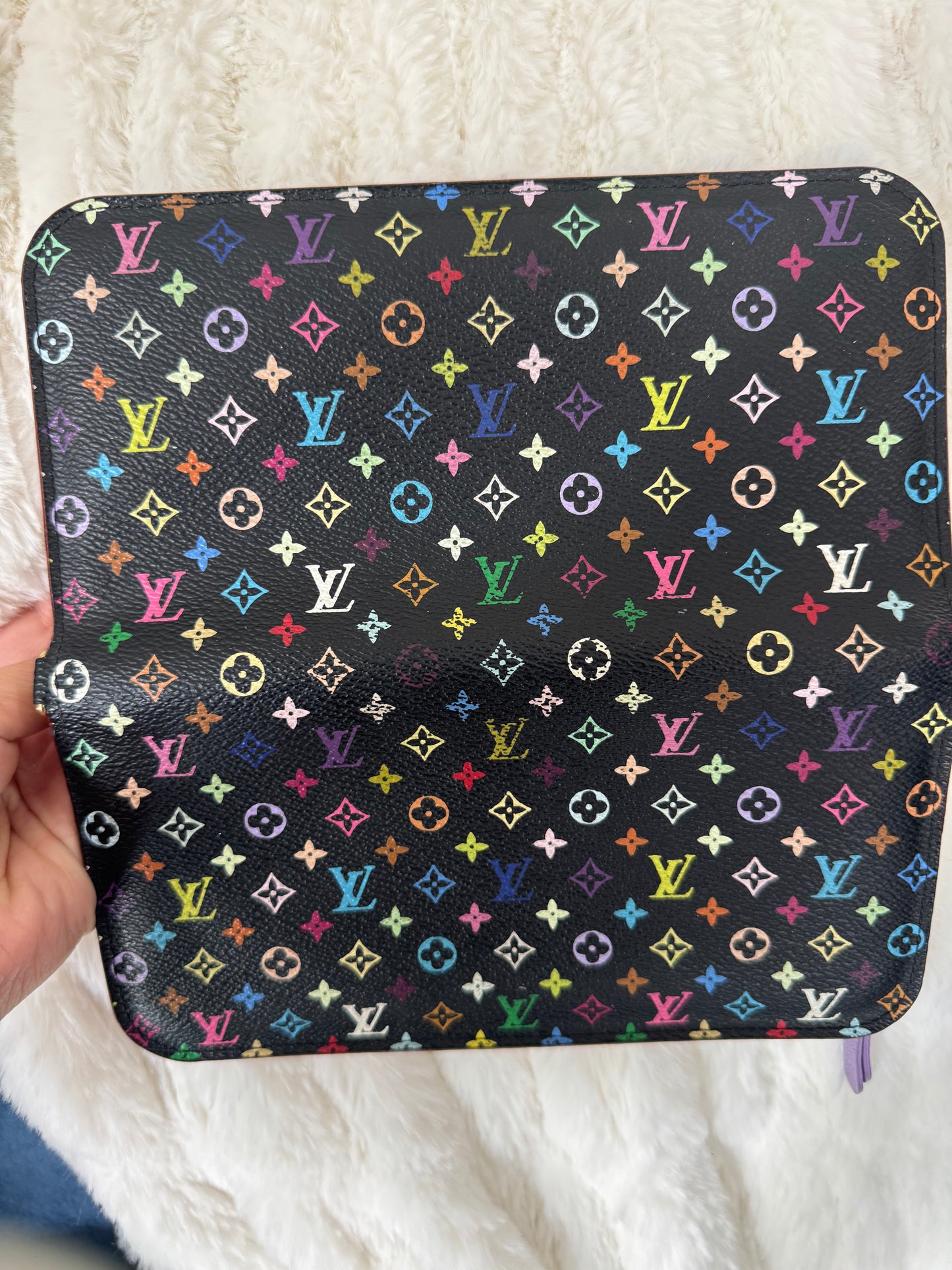 Authentic Upcycled LV Black Multicolor Mini