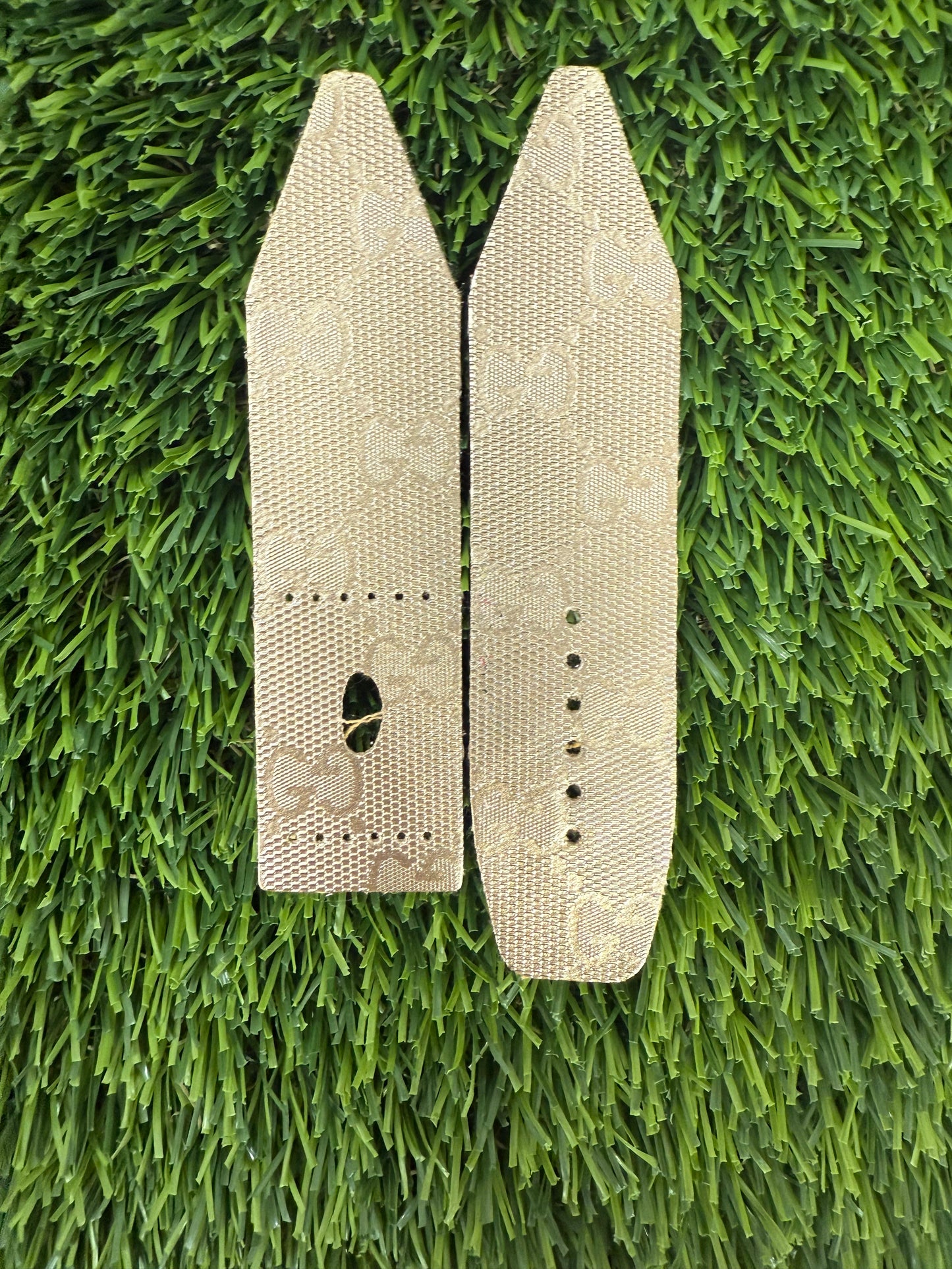 LC-BETA-Zigzag Cut-Authentic Upcycled Gold GG Imprime