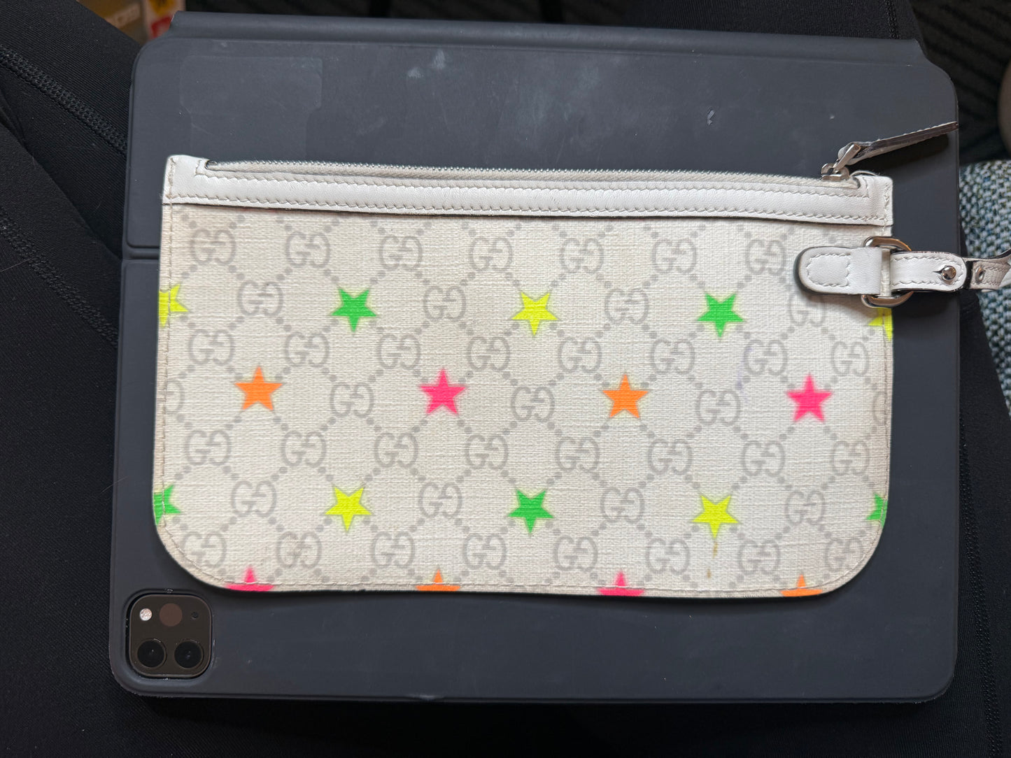 GG Neon Stars Wristlet