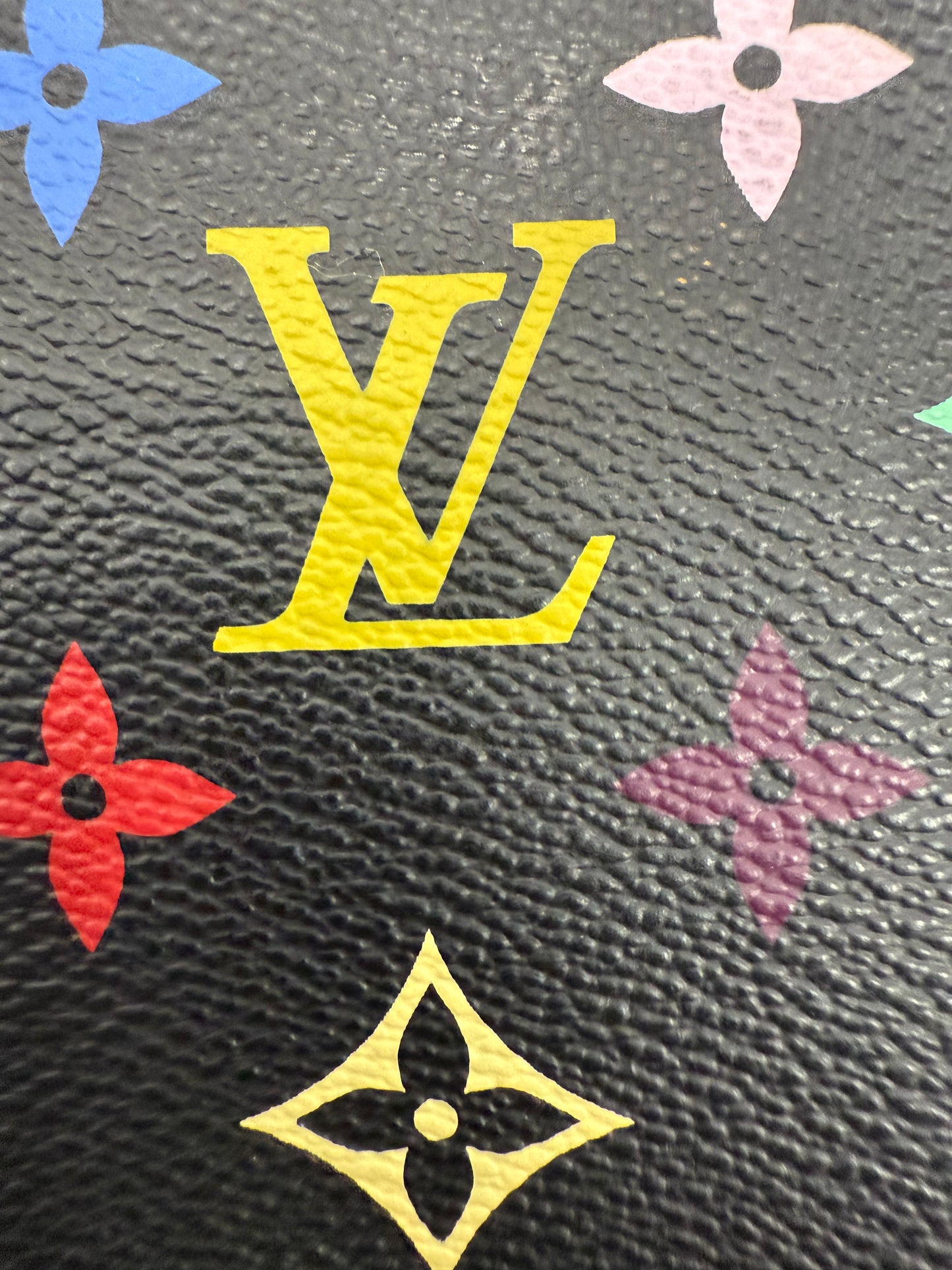 Authentic Upcycled LV Black Multicolor