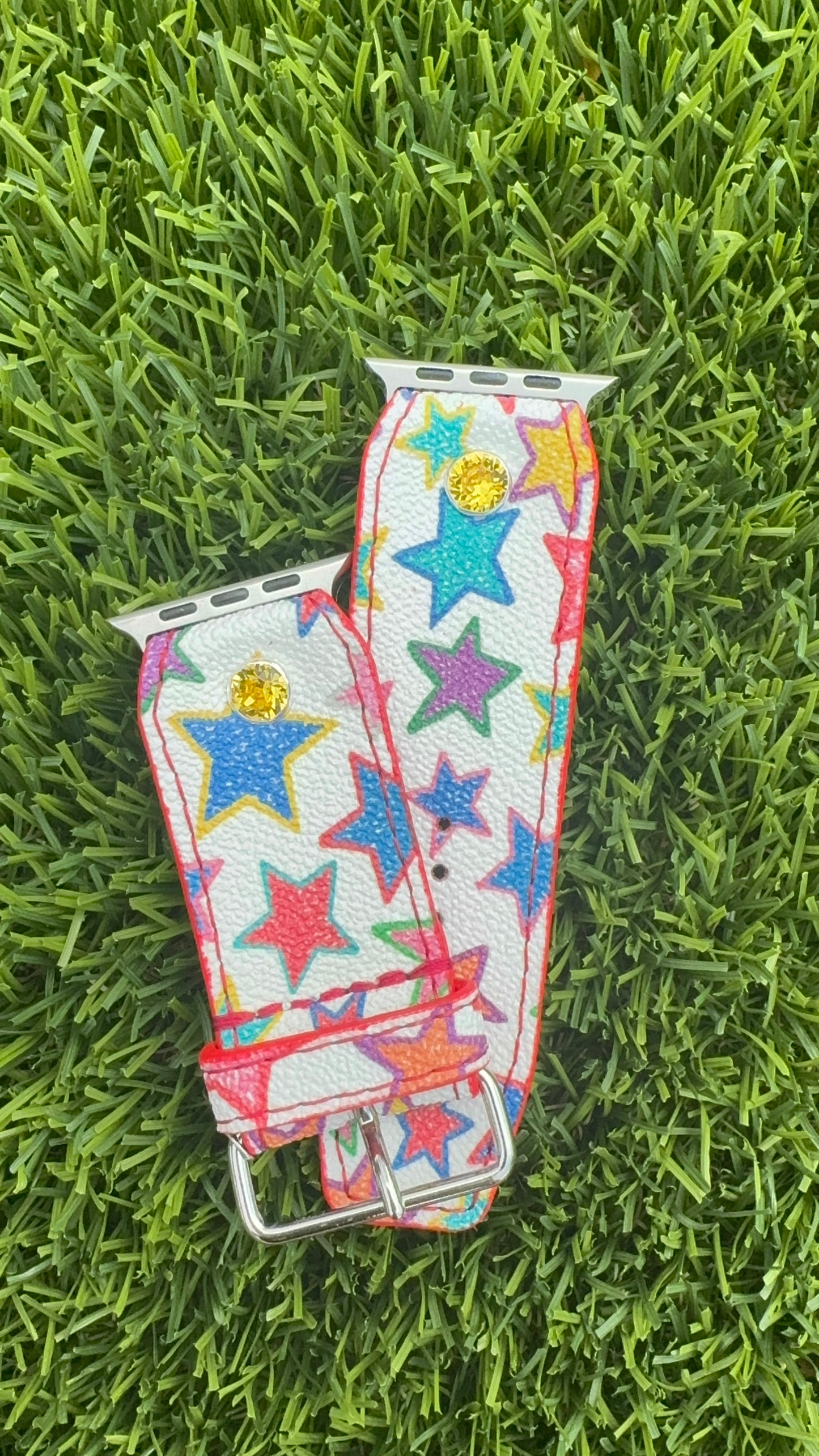 Authentic Upcycled Doonie & Bourke Color Penciled Stars White