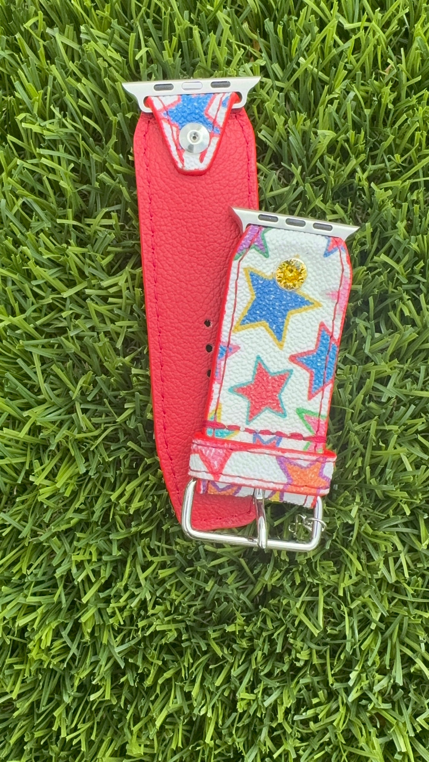 Authentic Upcycled Doonie & Bourke Color Penciled Stars White