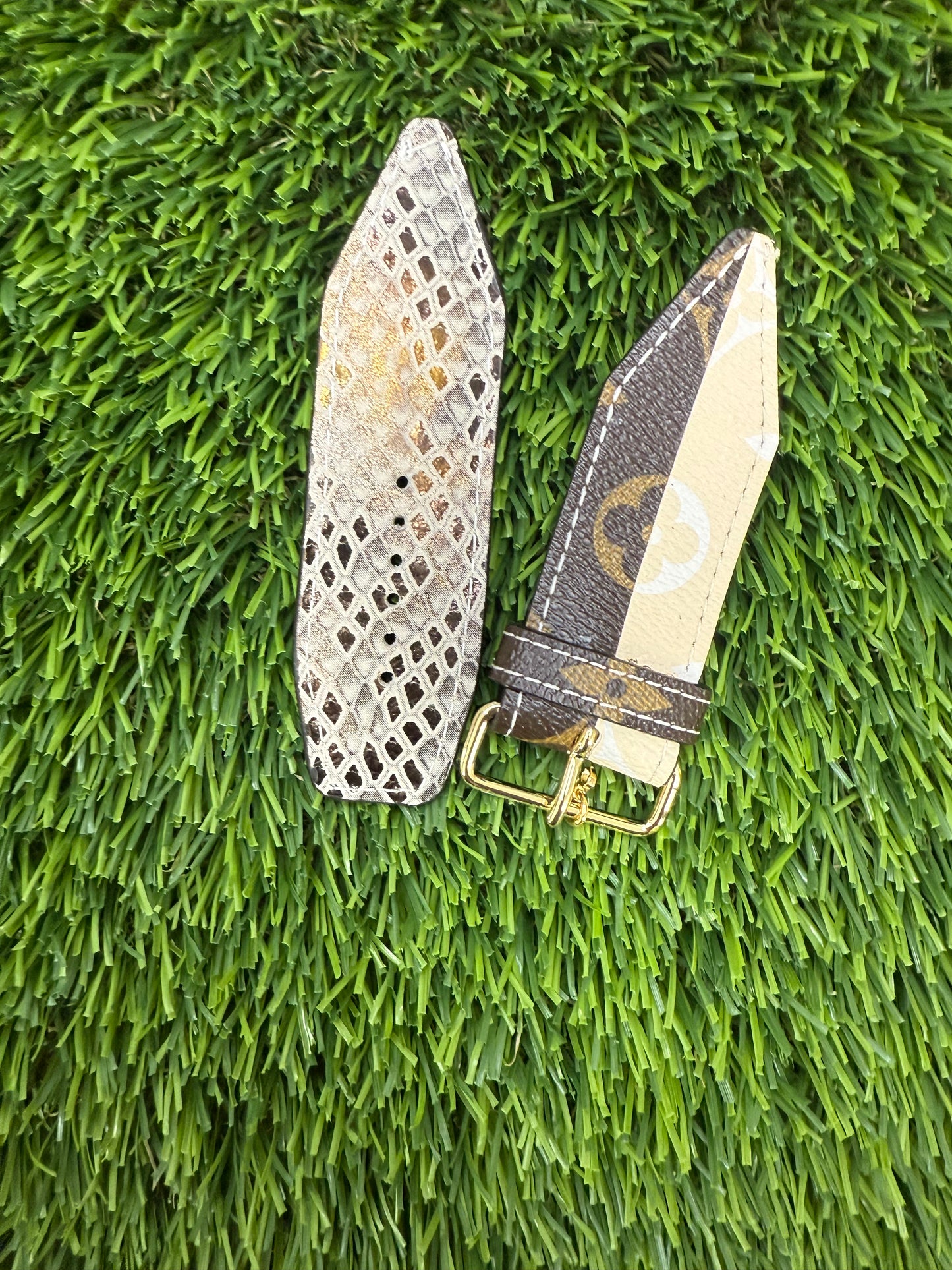 OTD-Alpha-Authentic Upcycled LV Monogram Rayure- Brown Keeper