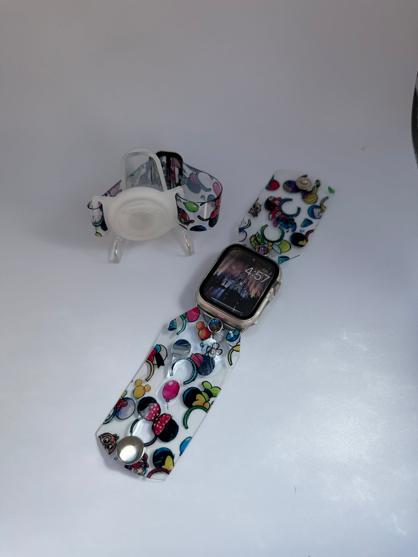 These items are made out of a PVC waterproof material, approximately 0.6 mm in thickness. The adult bands can be embellished with crystals or studs with matching hardware.