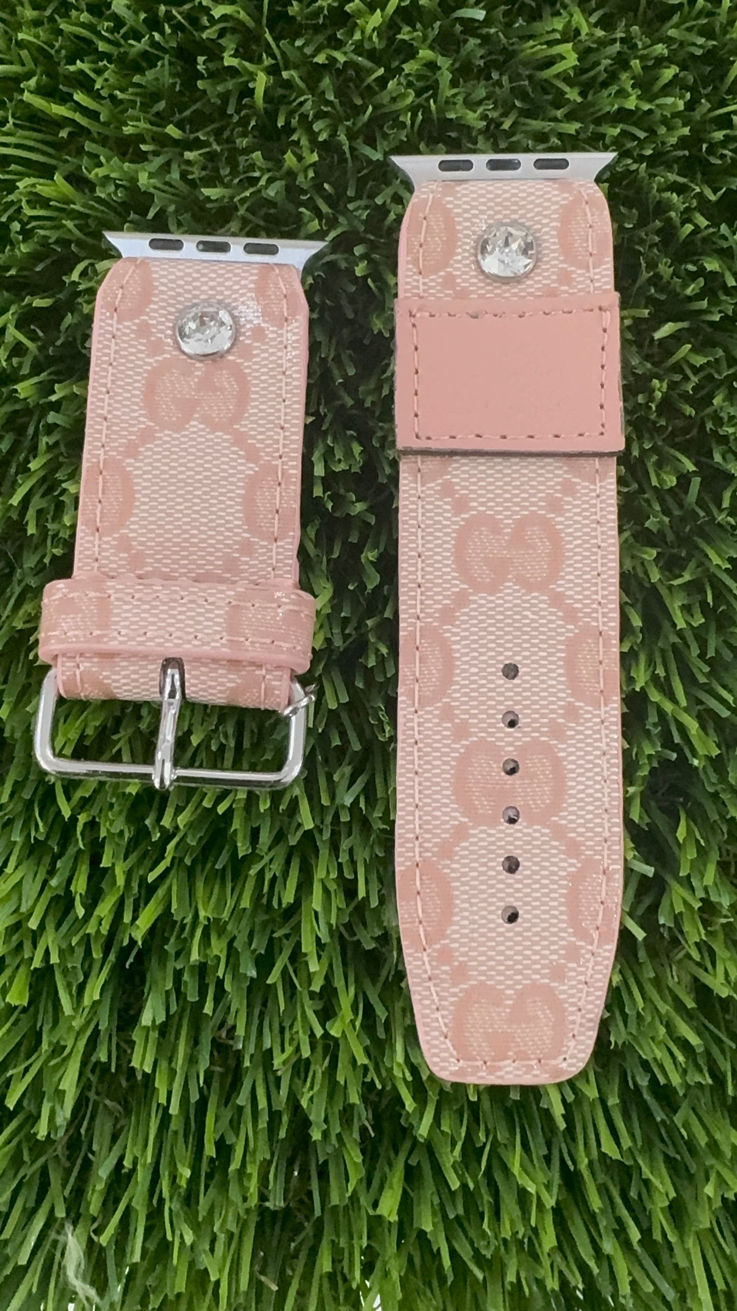 Authentic Upcycled Pink GG Coated Canvas