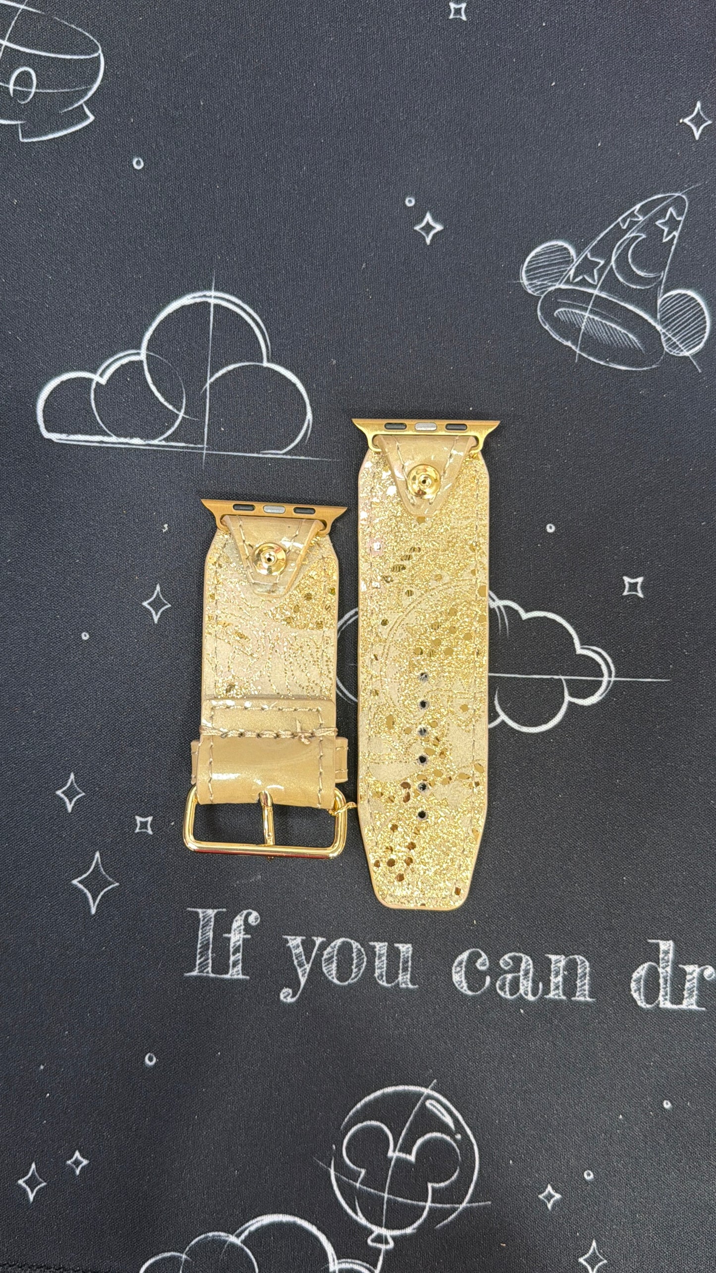 Authentic Upcycled LV Beige Vernis