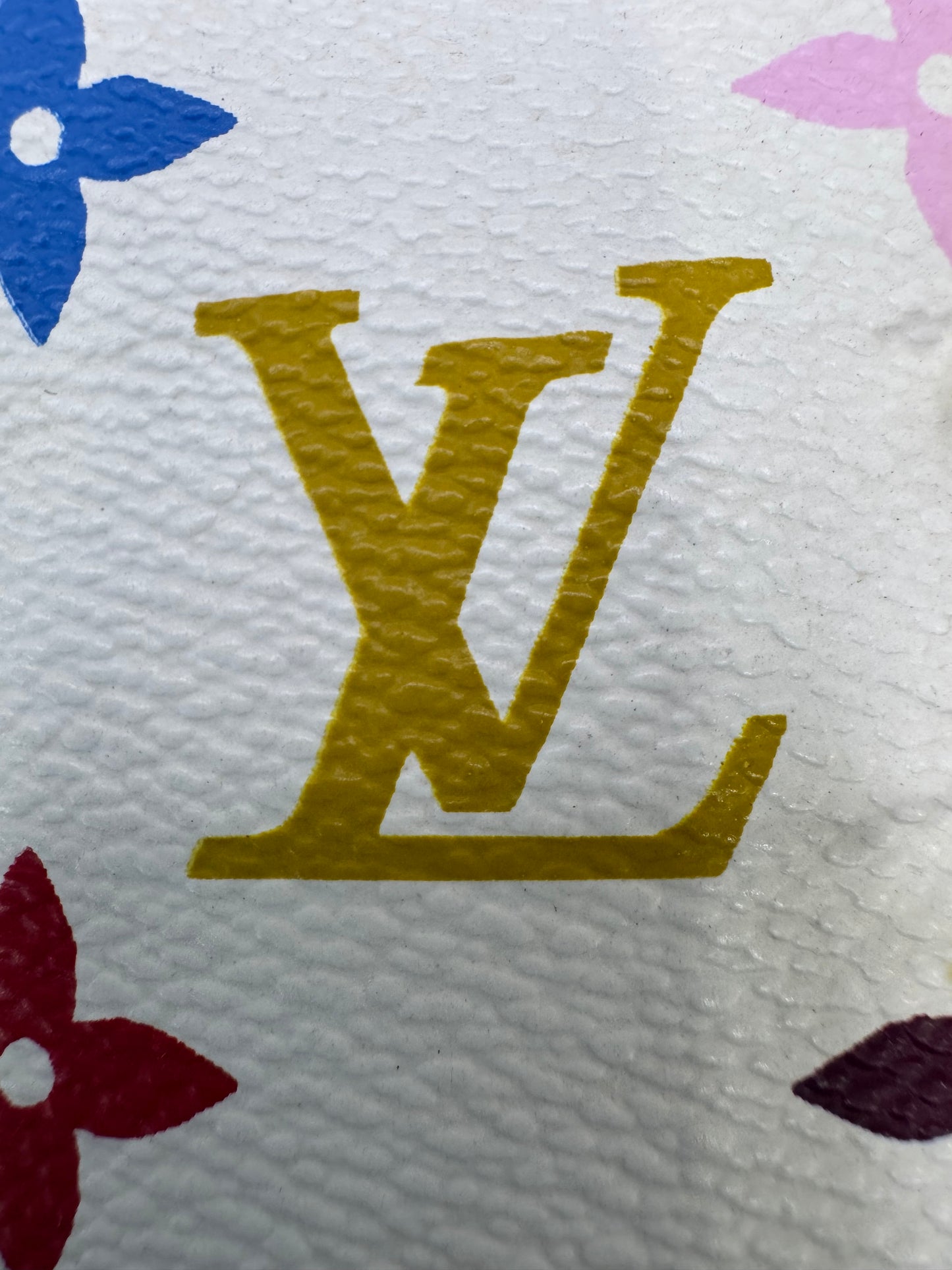 Authentic Upcycled LV White Multicolor