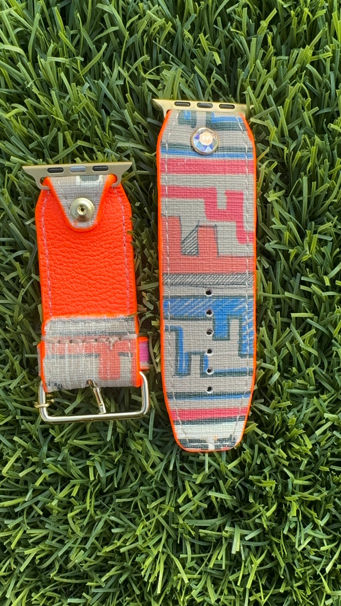 OTD- Authentic Upcycled Neon Orange Colorful Fendi-Beta