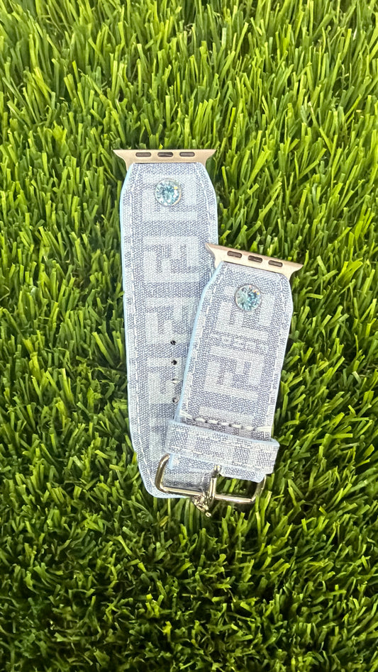 Blemished-OTD- Beta- Logo on Buckle-Authentic Upcycled Mini Denim Fendi