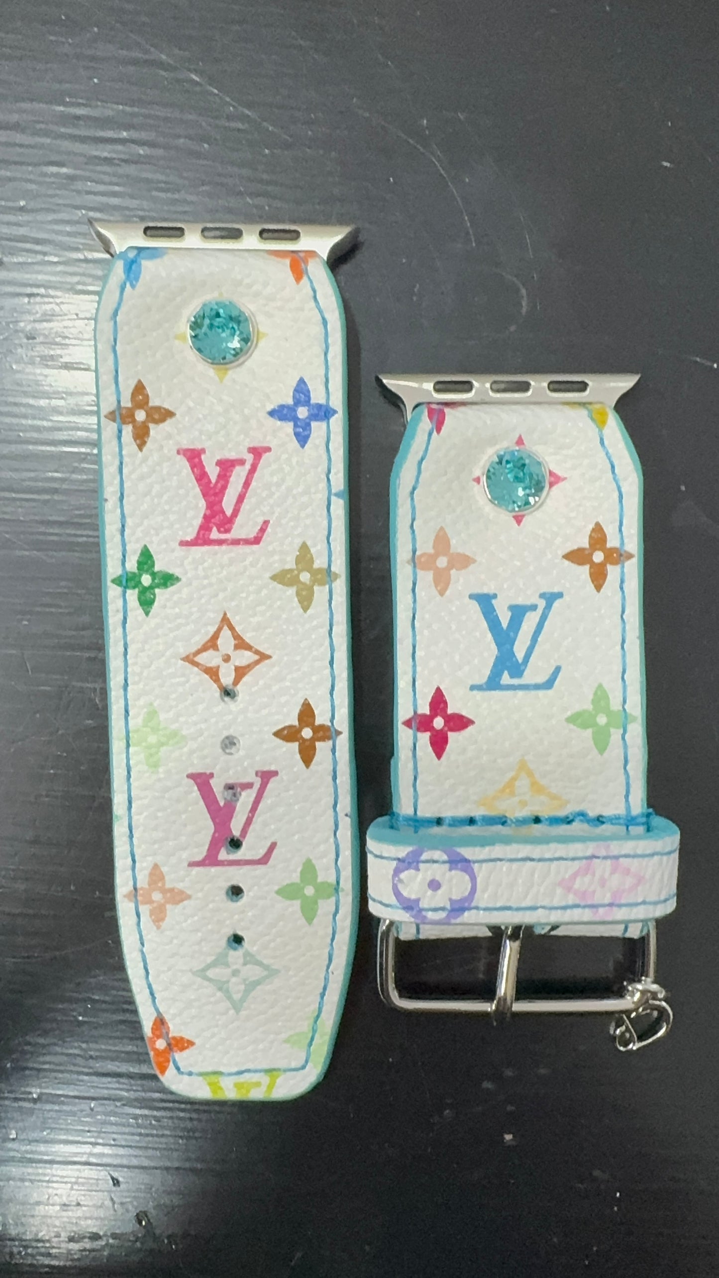 Authentic Upcycled LV White Multicolor Mini