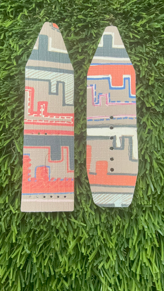 LC- Alpha- Mint/Pink/Orange -Authentic Upcycled Tan Colorful Fendi