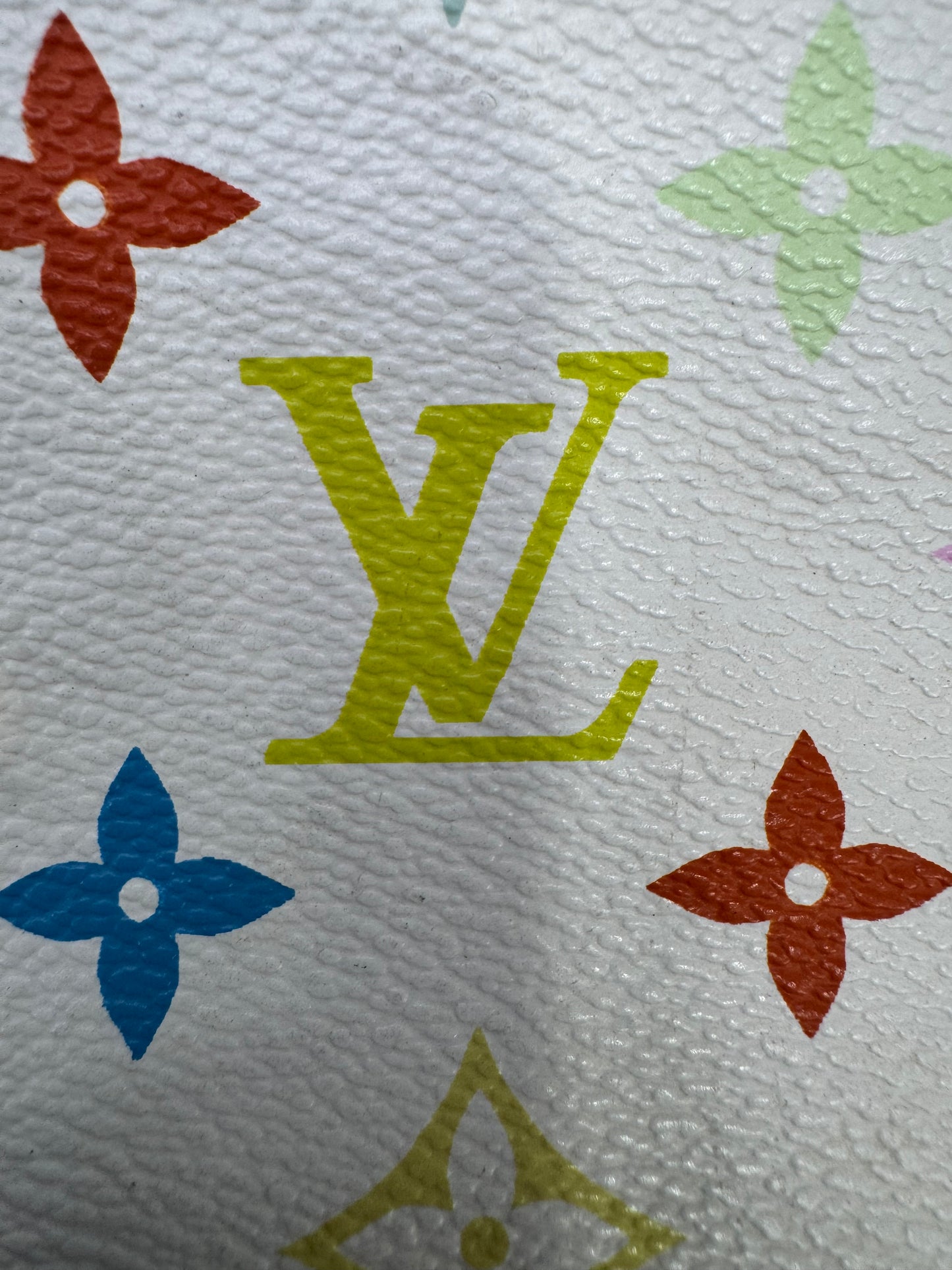 Authentic Upcycled LV White Multicolor