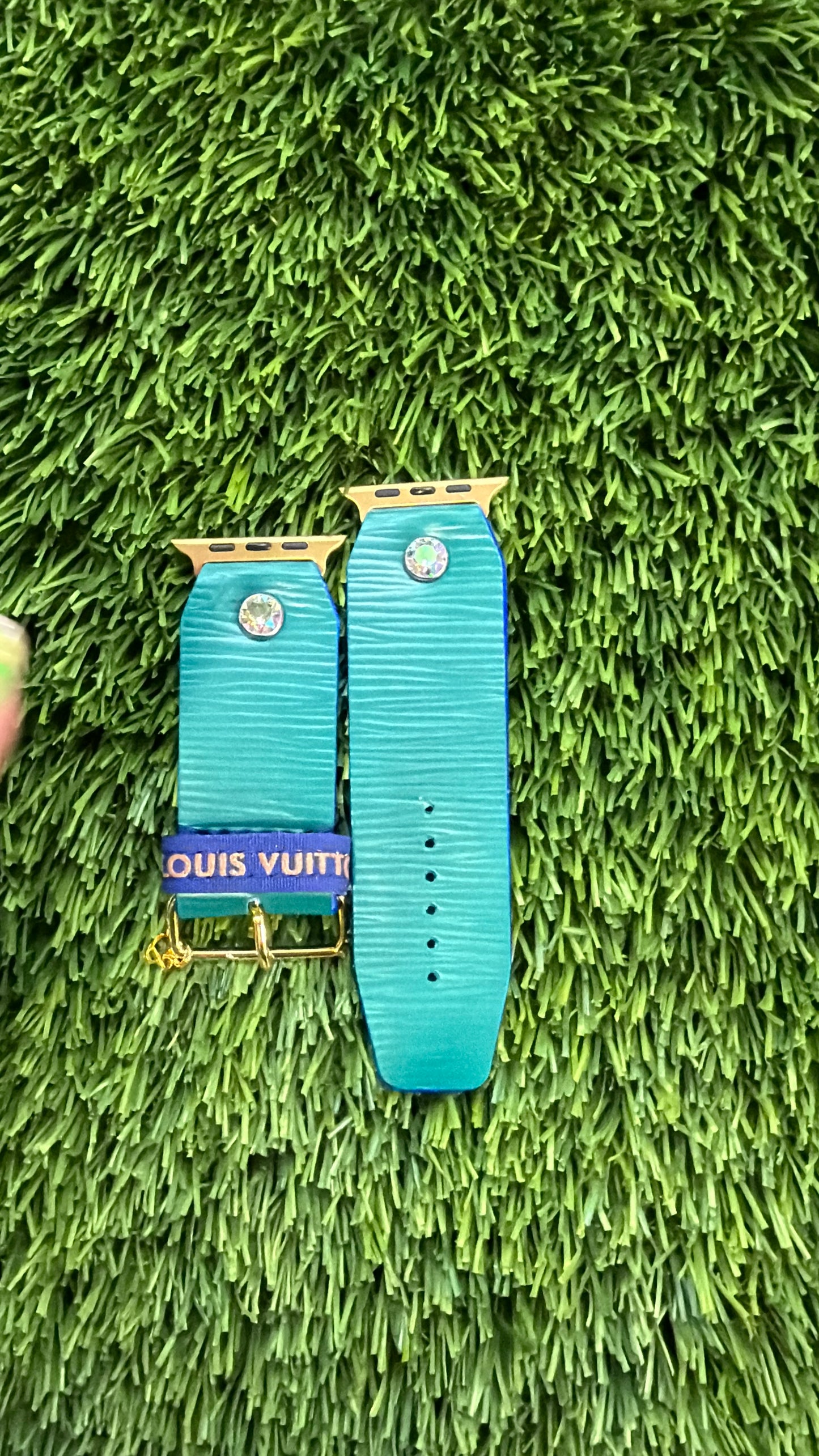 Blemished-Beta-LV Teal Epi Leather with blue