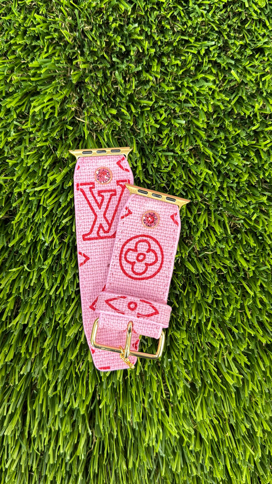 Customizable-Authentic Upcycled LV Red & Pink Ipanema