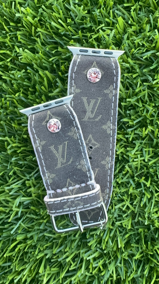Blemished-BETA-Authentic Upcycled Brown LV Mini Lin Monogram