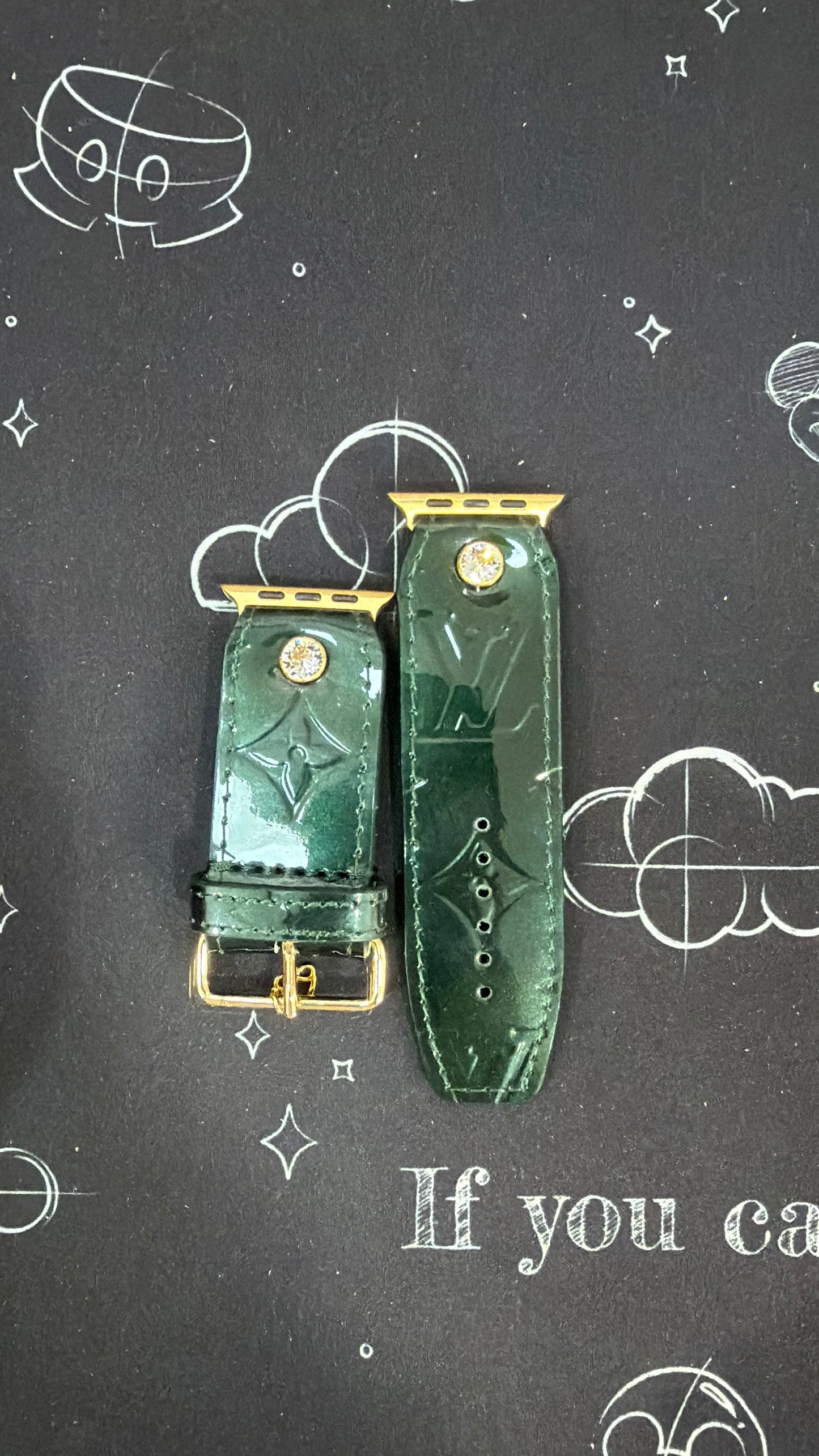 Authentic Upcycled LV "Hunter Green" Vernis