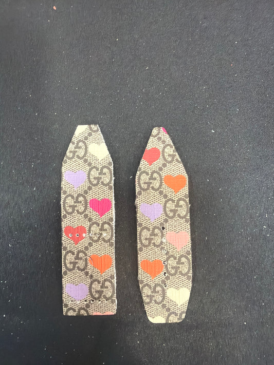 LC- Alpha-Purple, Red, Orange, & Cream-Authentic Upcycled Colorful Hearts GG