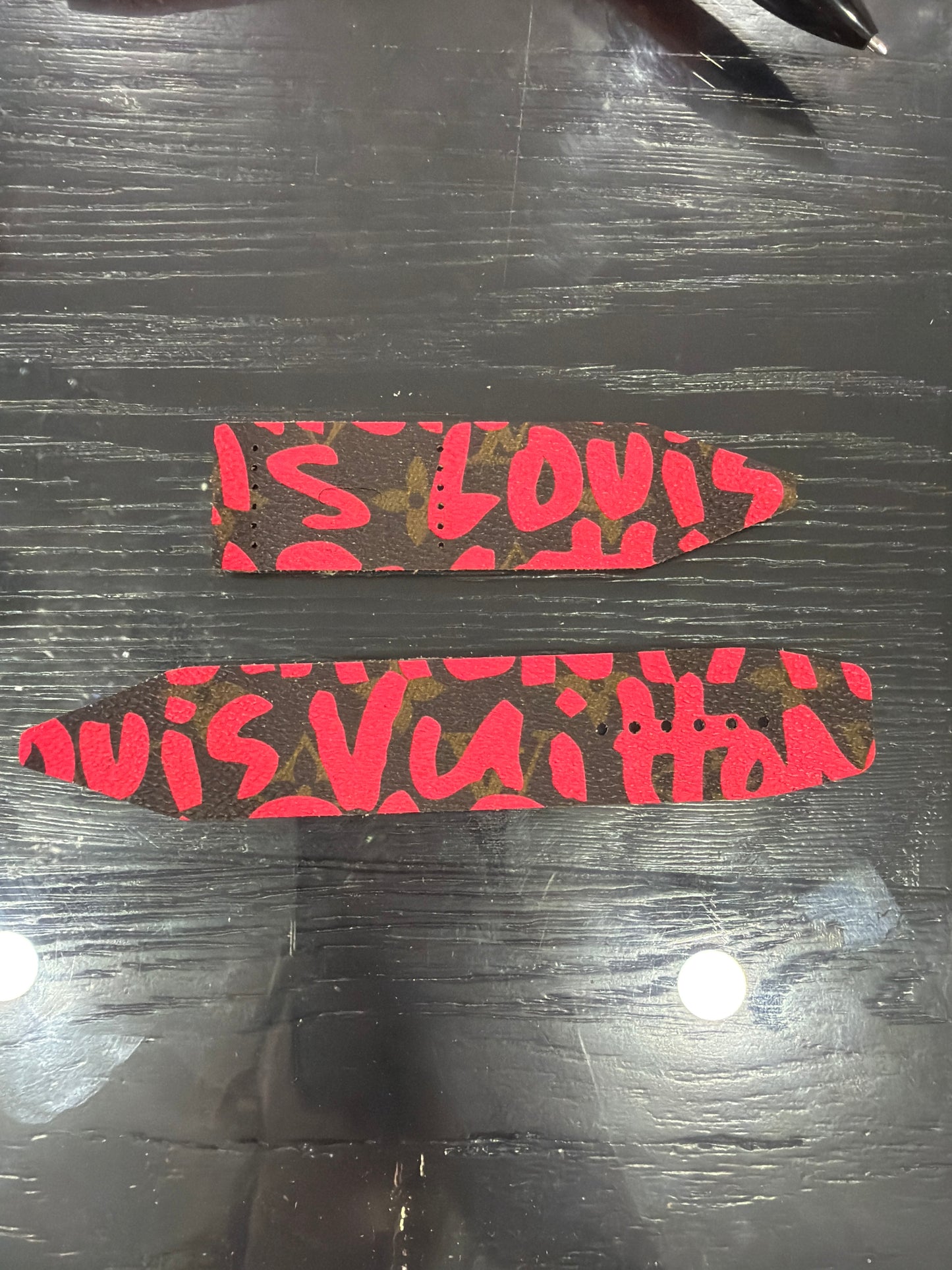 LC-Delta-LV-Authentic Upcycled Pink LV Graffiti