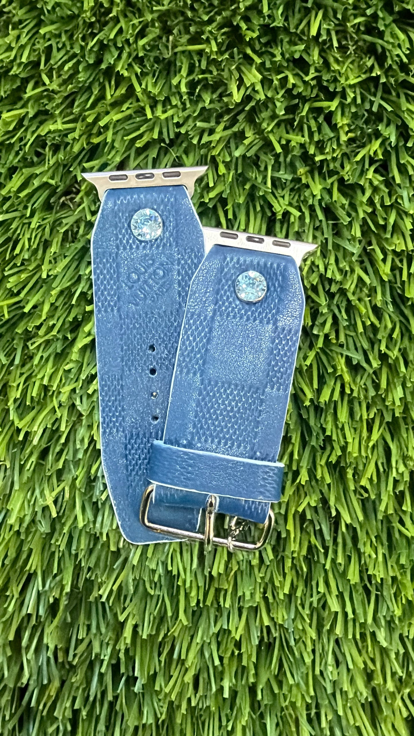 OTD-Alpha-Authentic Upcycled Blue Damier Infini Logo on Tongue