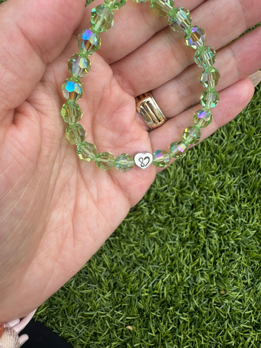 Bracelet- Authentic Peridot Shimmer Crystal