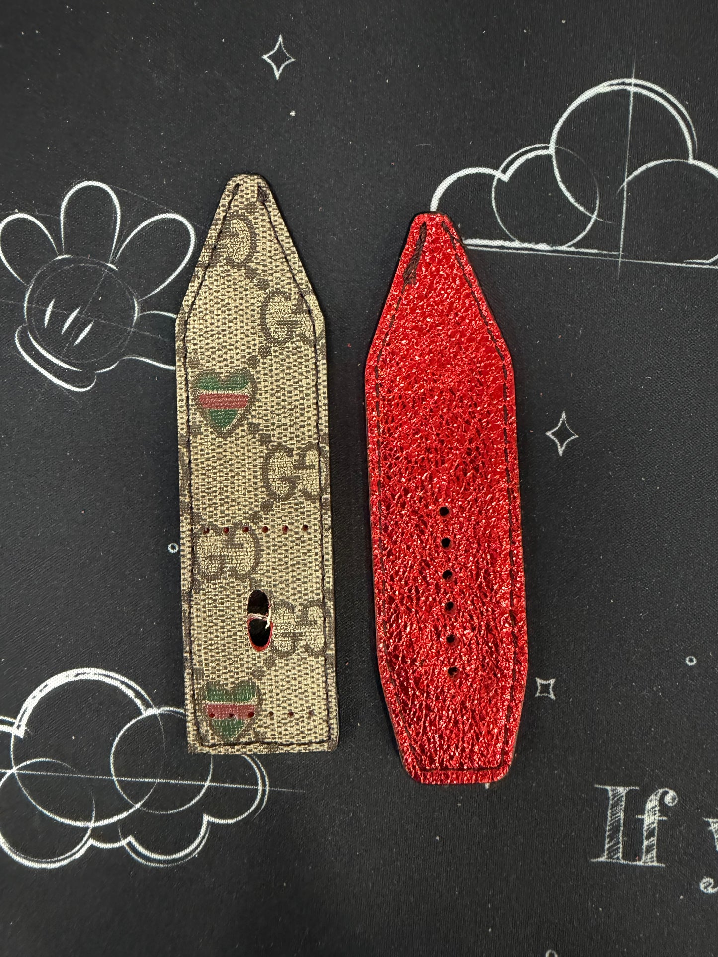 Blemished-Alpha-Authentic Upcycled Rare GG Christmas Hearts