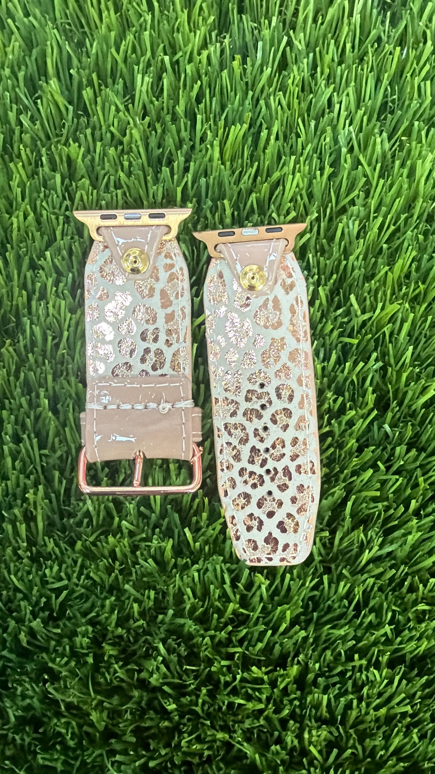 OTD-ALPHA with Rose Gold Leopard-Authentic Upcycled Patent Nude Micro GG