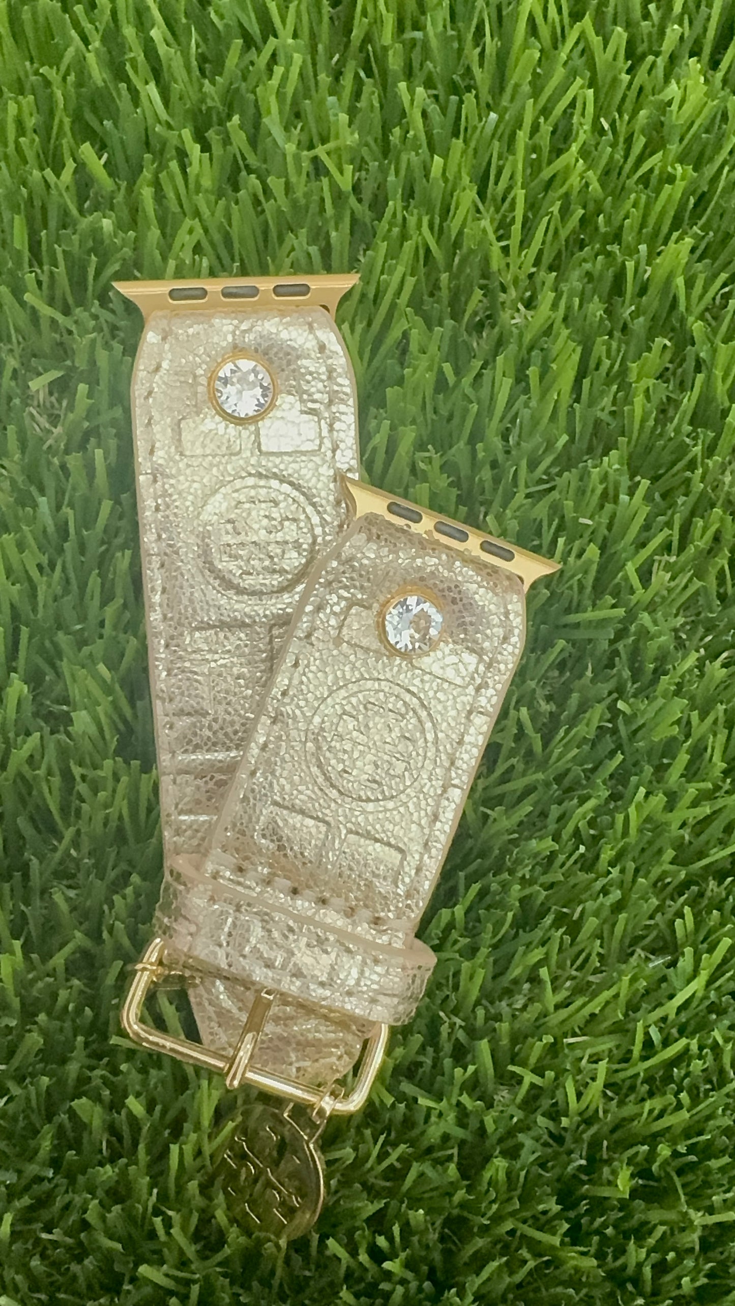 Authentic Upcycled Tory Burch Gold Leather