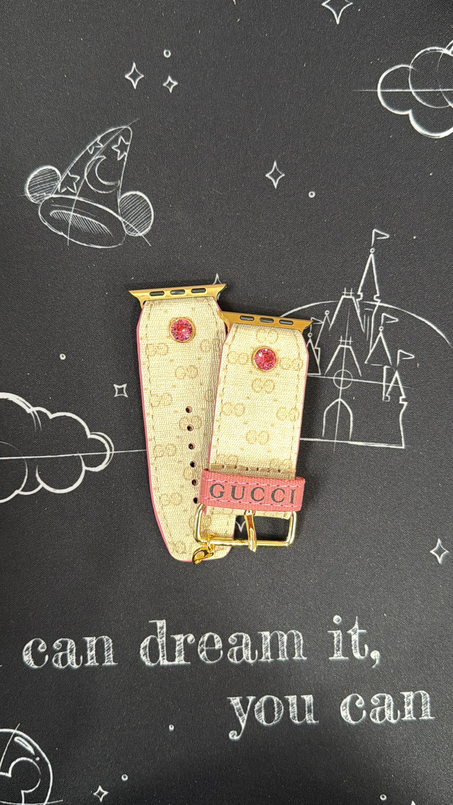 Authentic Upcycled Vintage Cream & Brown Micro GG