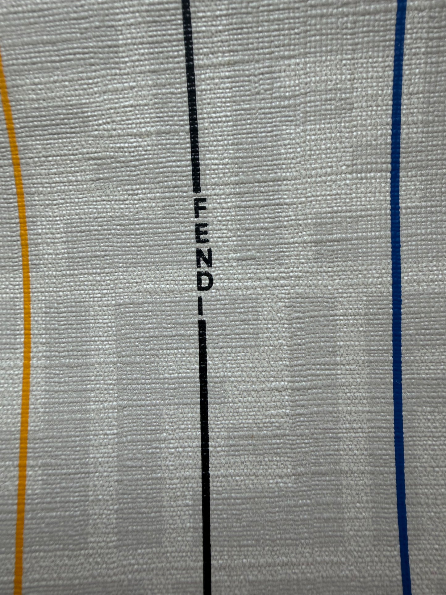 Authentic Upcycled Fendi White Rainbow Stripe