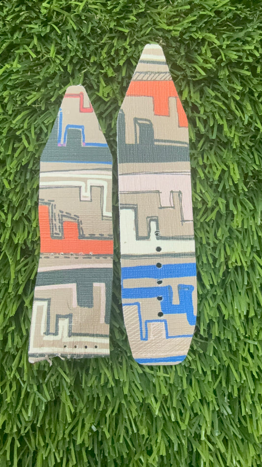 LC- Beta- Pastel -Authentic Upcycled Tan Colorful Fendi