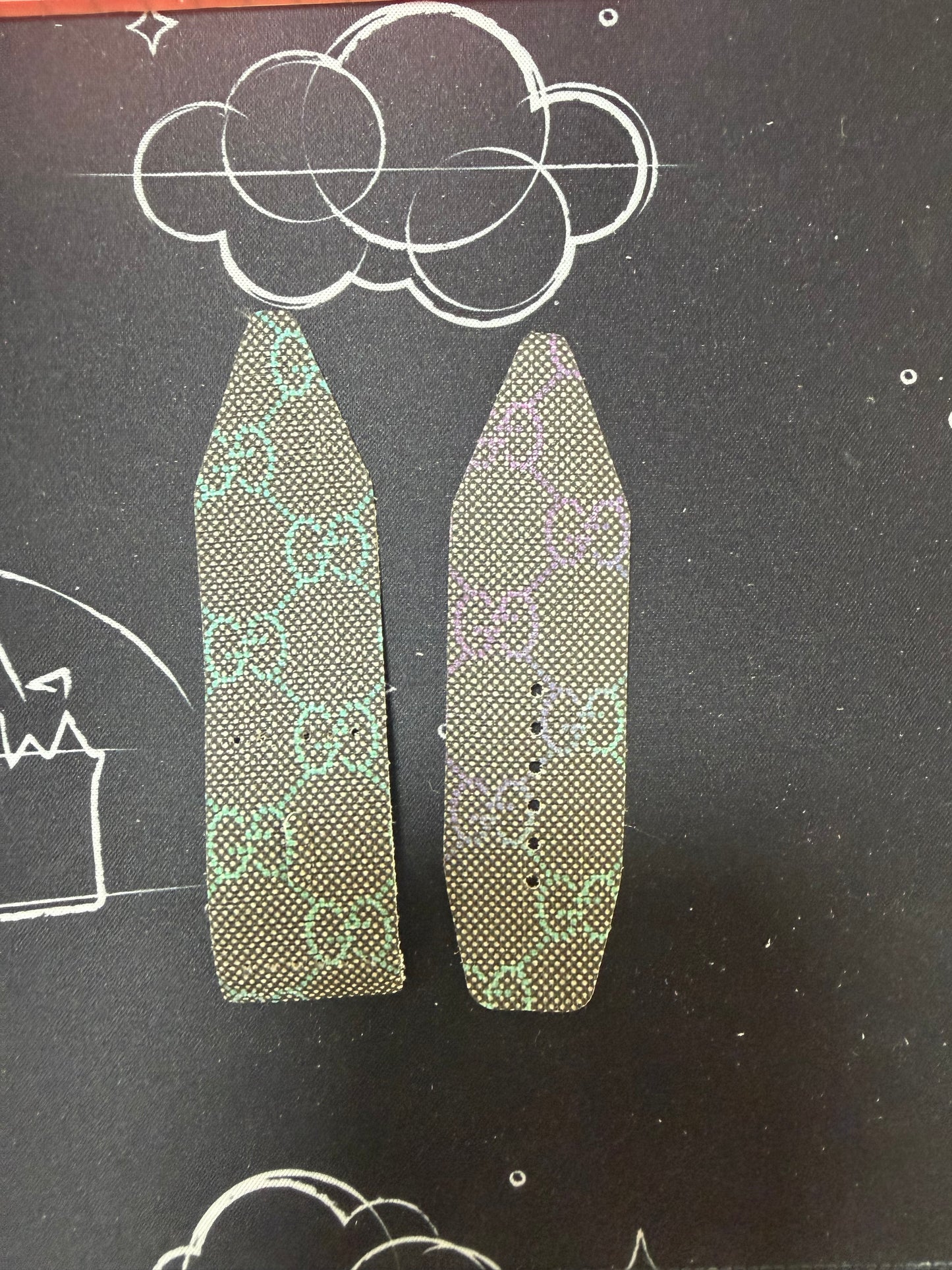 LC-Alpha Aqua/Purple-Authentic Upcycled Multicolored GG