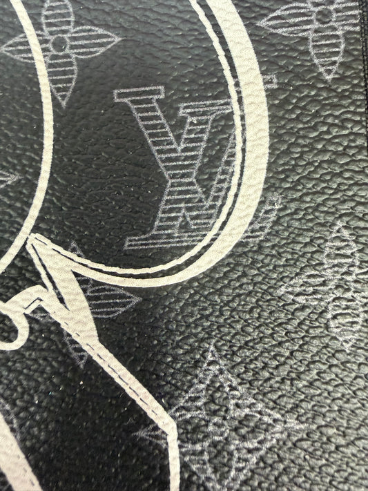 Authentic Upcycled Rare Black and Gray Shadow LV Monogram w/Vivi (Cut 4)