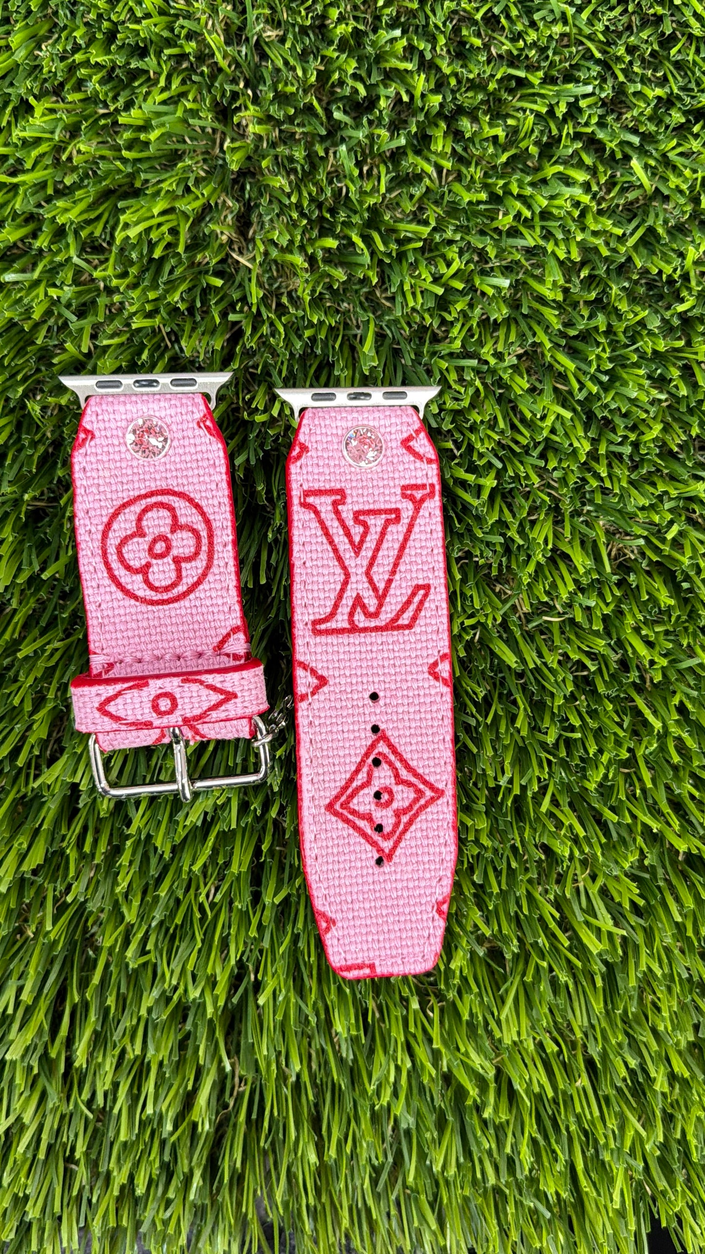 Customizable-Authentic Upcycled LV Red & Pink Ipanema
