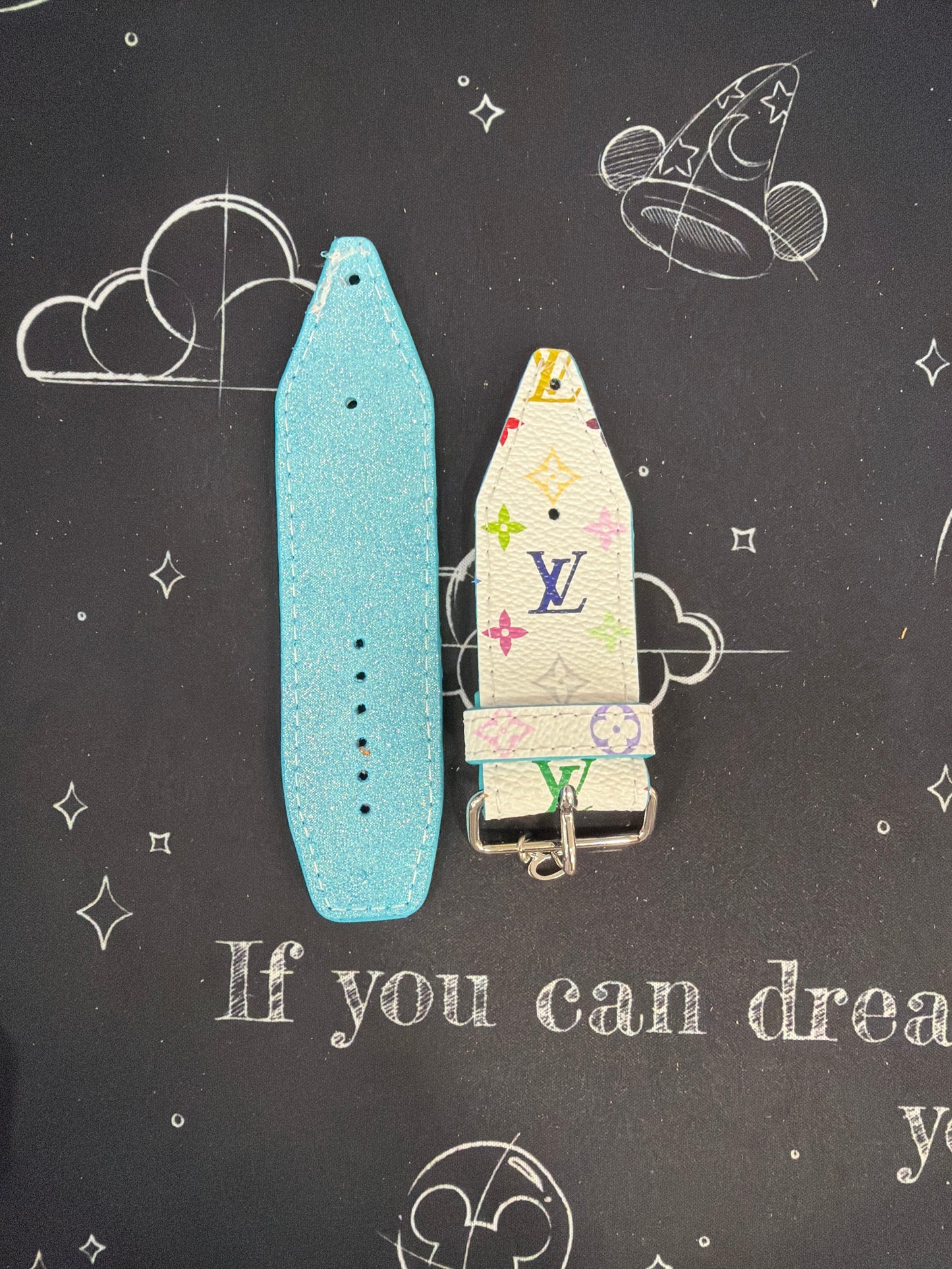 Blemished- Beta-Authentic Upcycled LV White Multicolor Mini