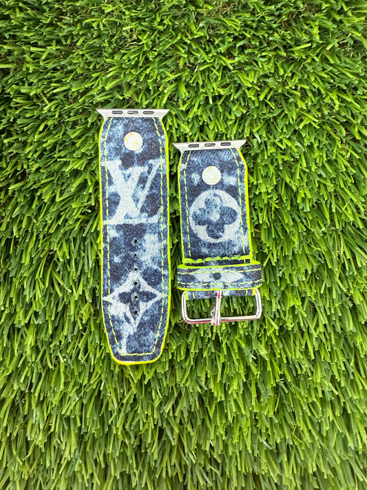 OTD-Beta-Authentic Upcycled LV Blue Denim Splash - Neon Liner