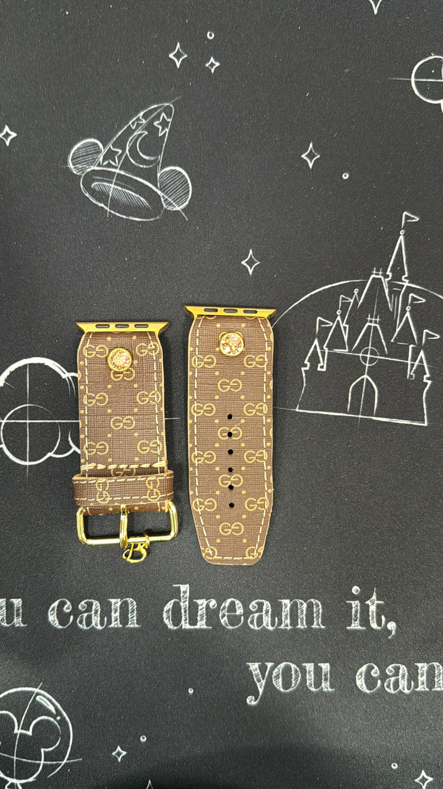 Authentic Upcycled Vintage Micro GG Brown & Gold