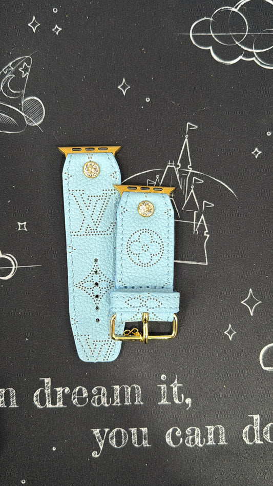 Rare- Authentic Upcycled LV Ice Blue Mahina