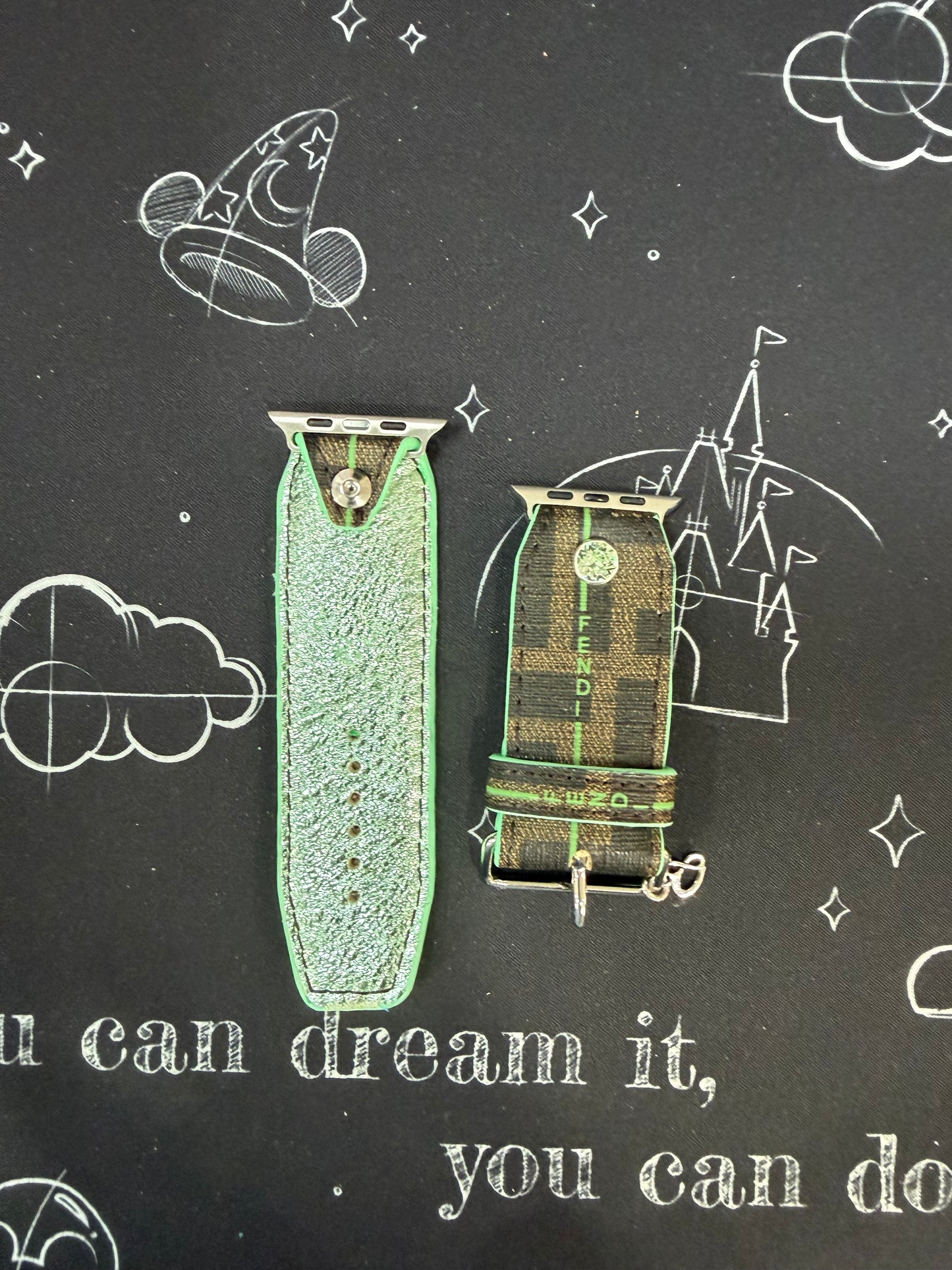 Blemished_Beta_Authentic Upcycled Fendi Green Stripe