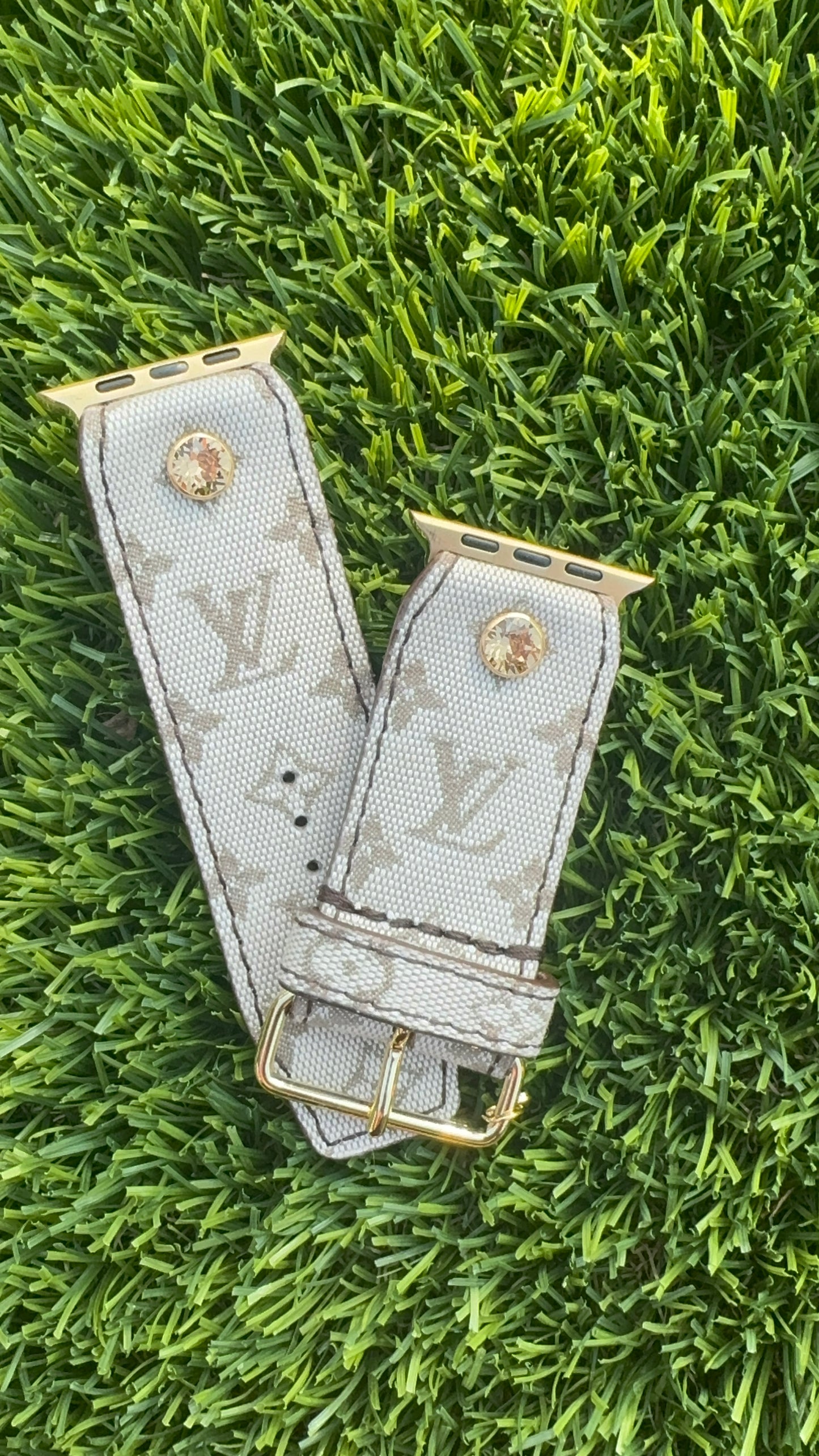 Authentic Upcycled LV Mini Lin Sand