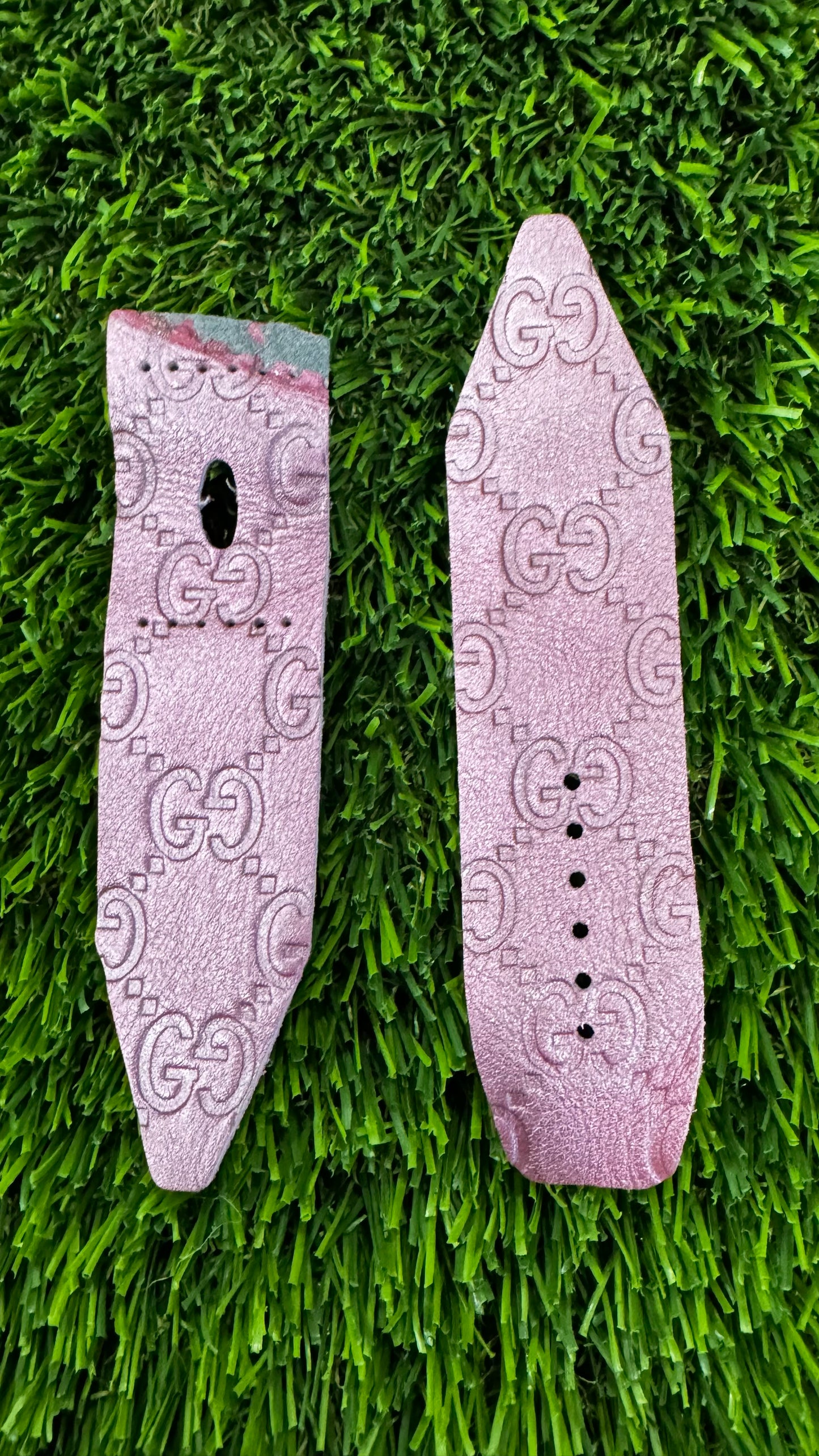 Blemished-Authentic Upcycled Rare Metallic Pink GG-Beta Sized