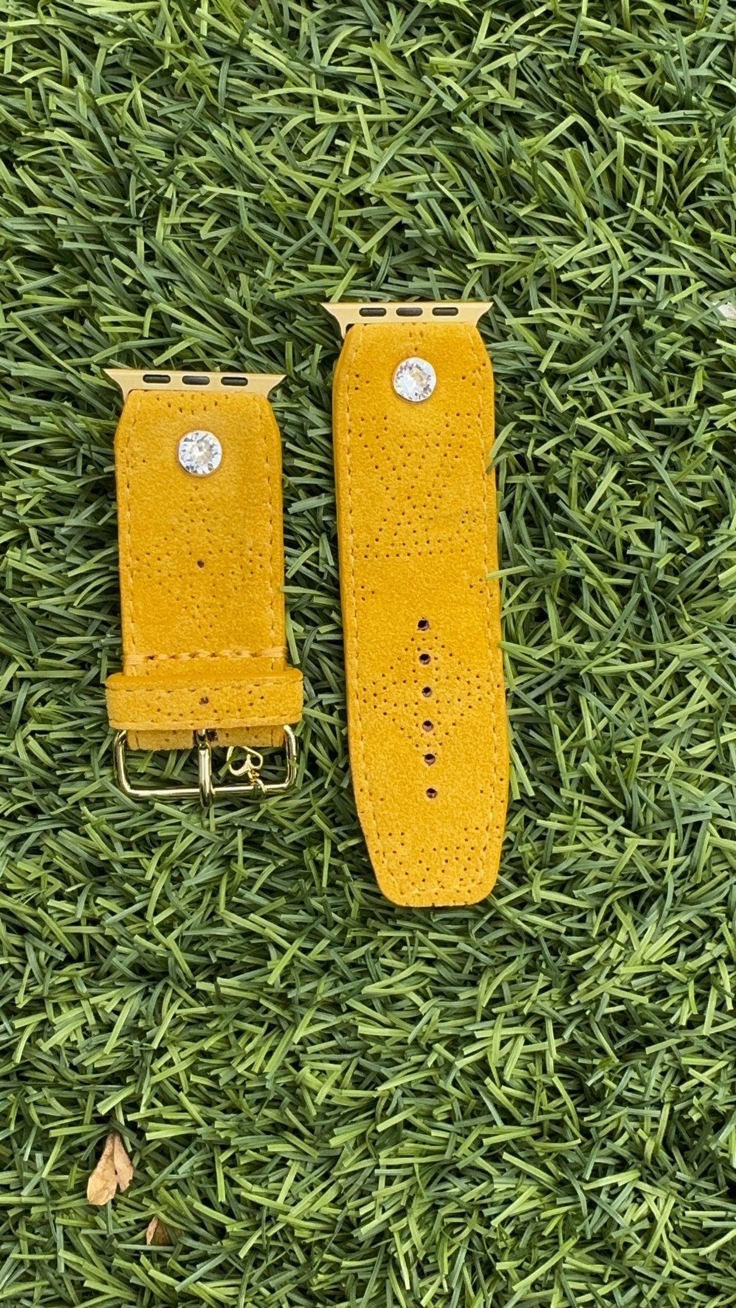 Authentic Upcycled LV Suede Mustard Mahina
